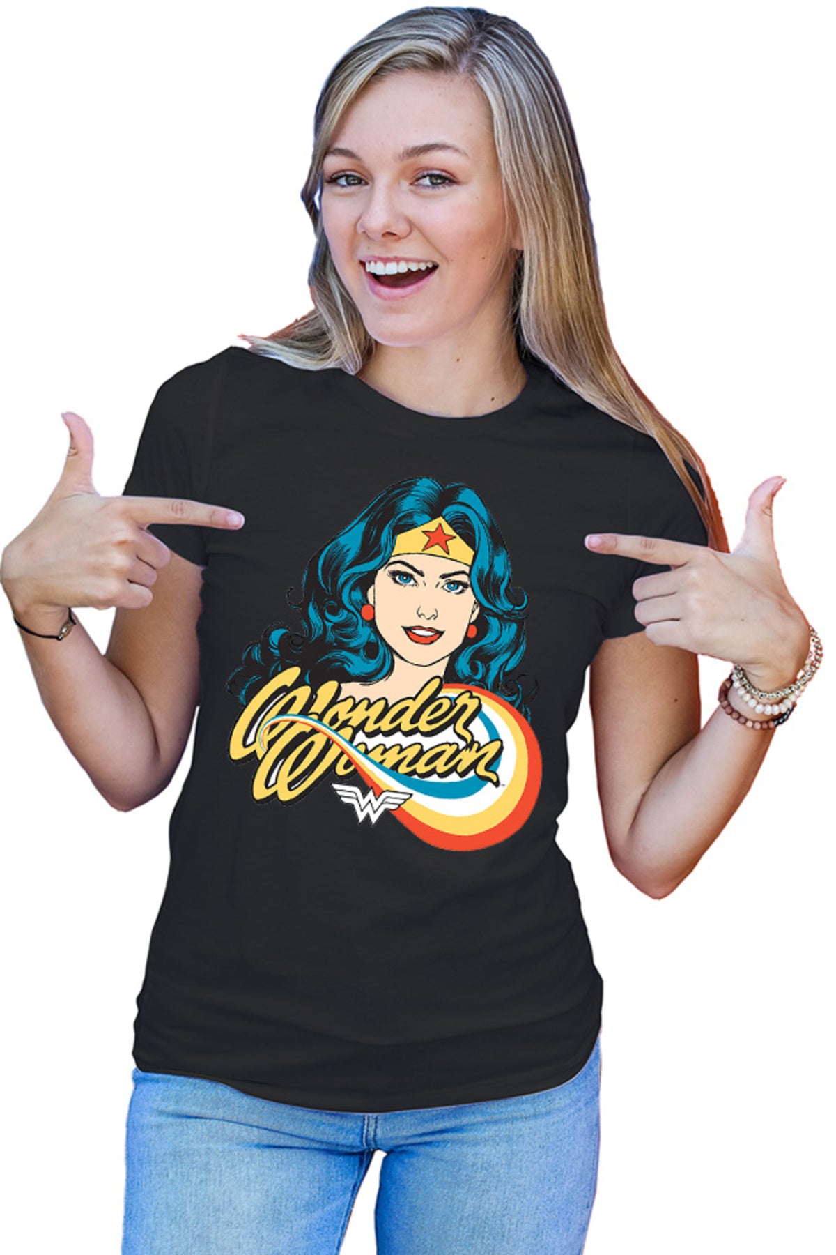 Tricou dama Wonder Woman Retro Comics Star Beautiful Power