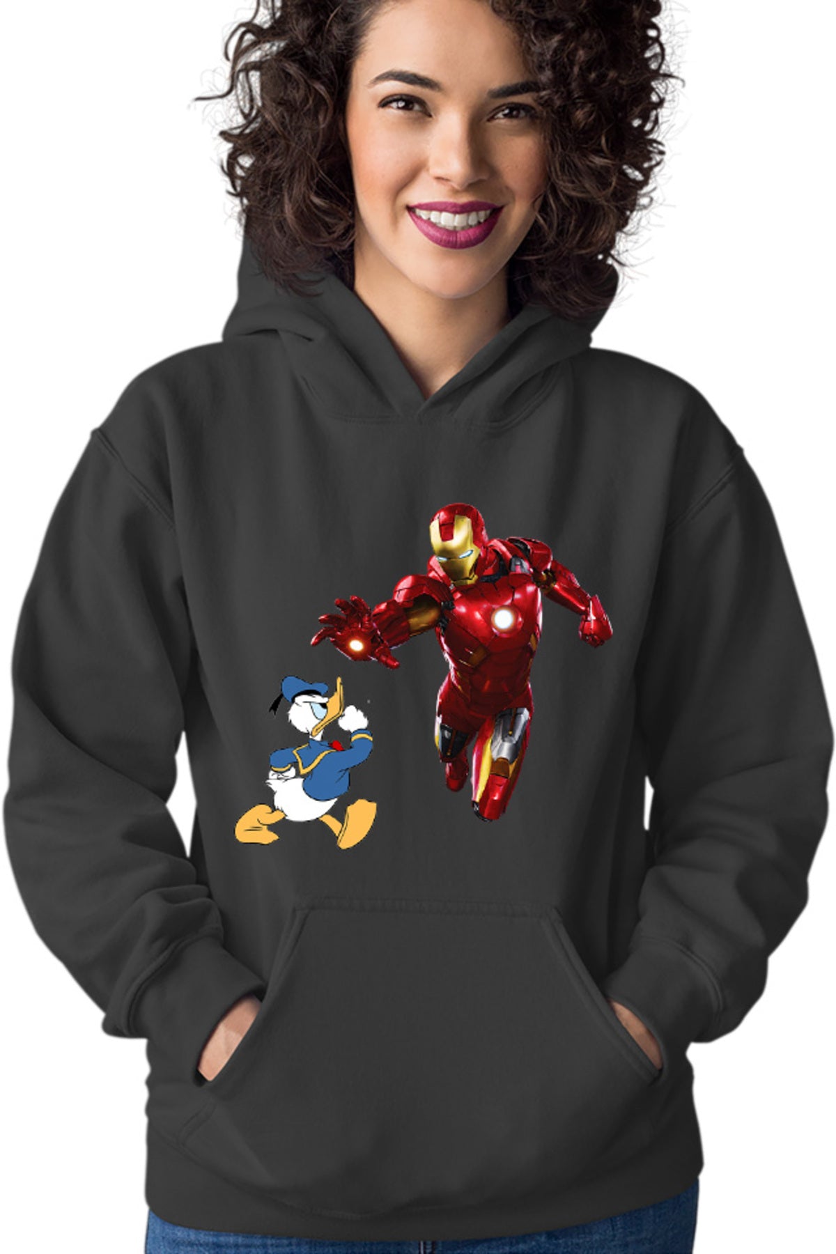 Hanorac dama Ironman Donald Duck Tony Stark Save World