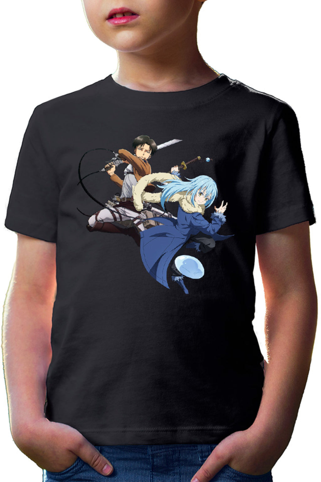 Tricou copii TenSura Slime Isekai Rinmuru Levi Attack on Titan