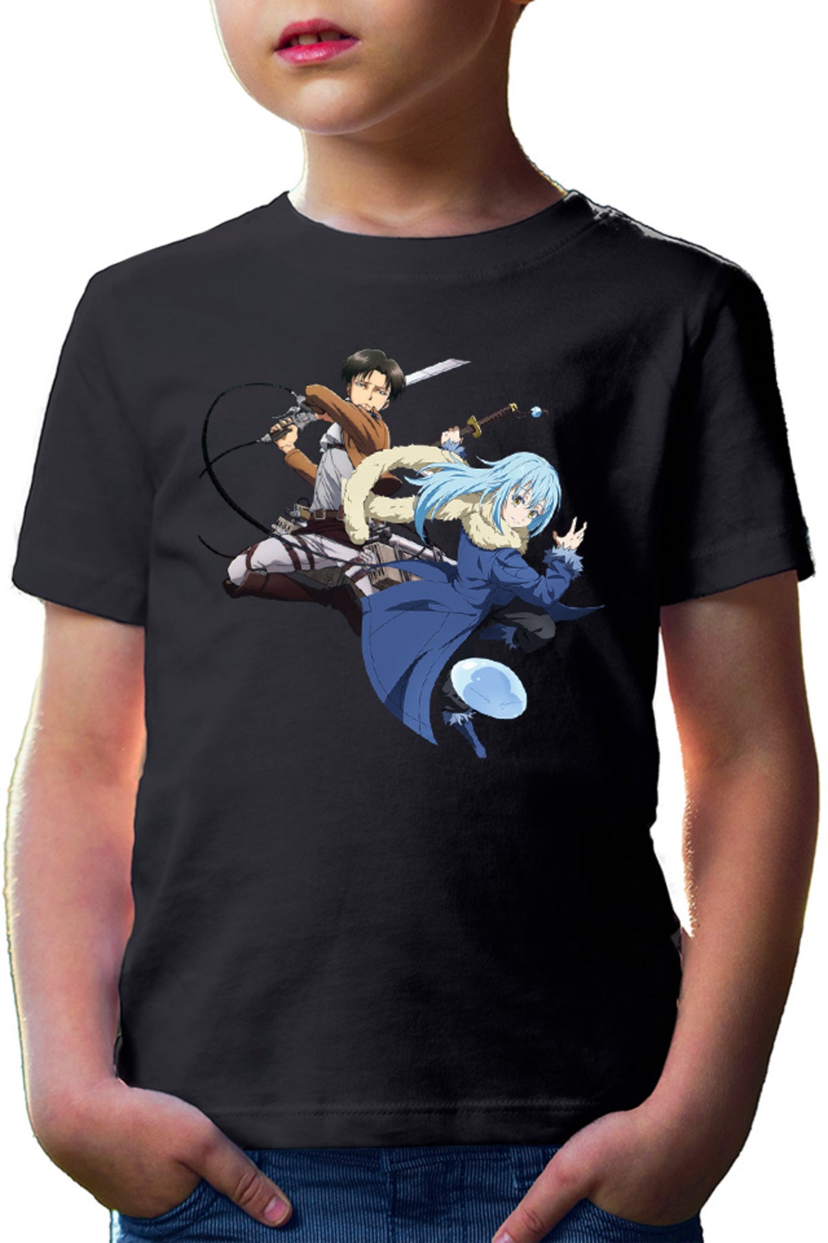 Tricou copii TenSura Slime Isekai Rinmuru Levi Attack on Titan