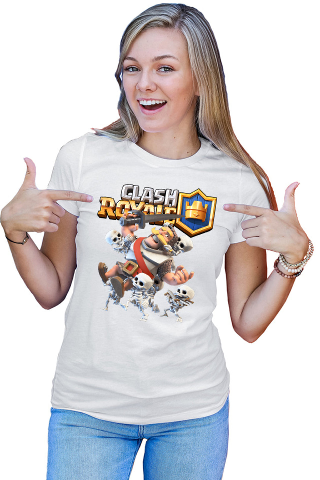 Tricou dama Clash Royale Skeleton Full Team Aggresive Plan Game