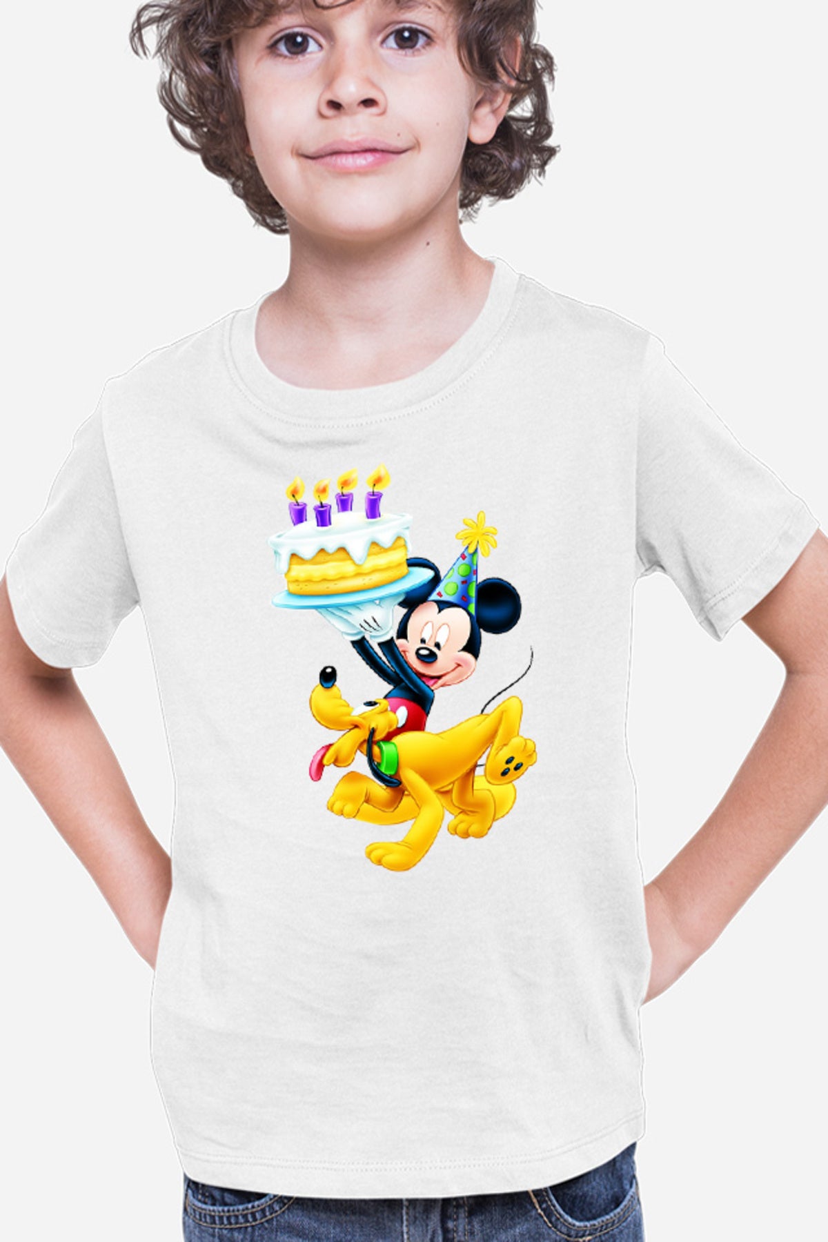 Tricou copii Mickey Mouse Puppy Happy Birthday
