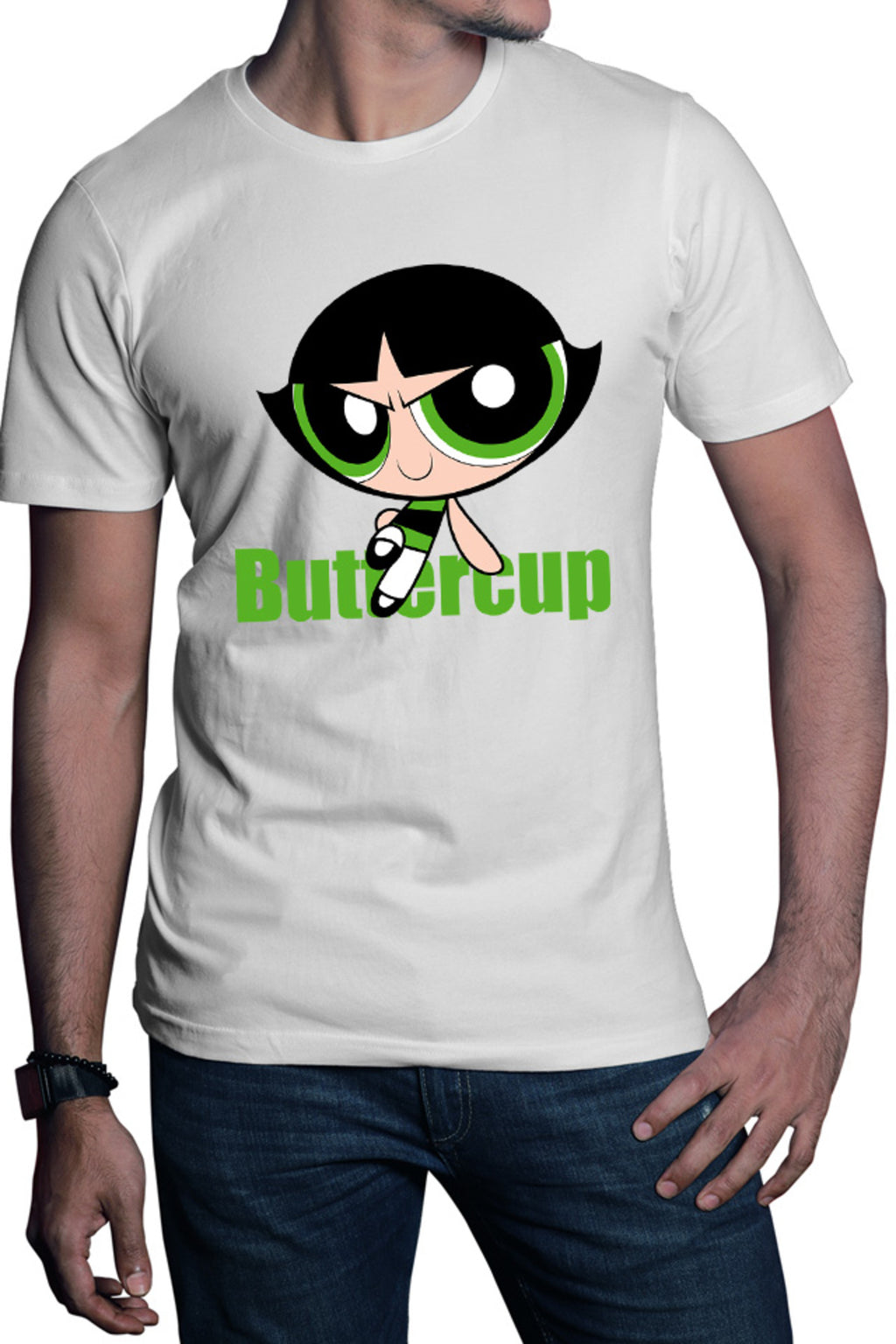 Tricou barbati The Powerpuff Girls Buttercup Tomboy Strong