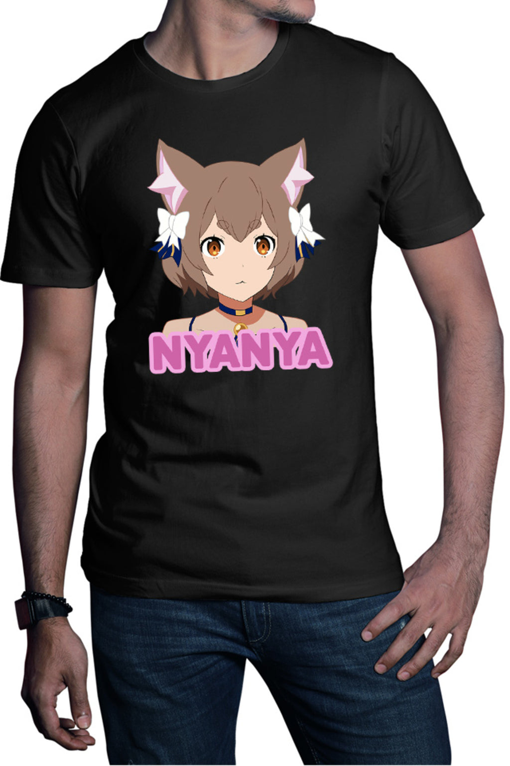 Tricou barbati Re Zero Felix Cat Nya Kawaii Magic Youtube