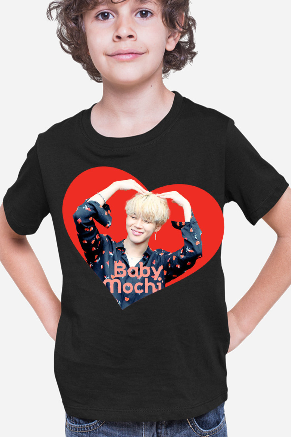 Tricou copii BTS Jimin Baby Mochi Happy Face Smile