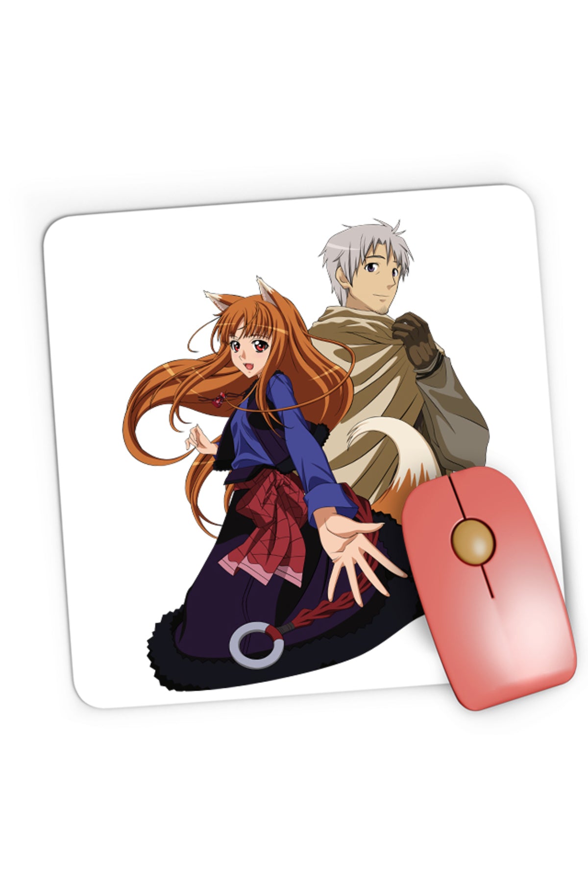 Mousepad Gaming Spice And Wolf Holo Valentines Day Anime, 21x19 cm