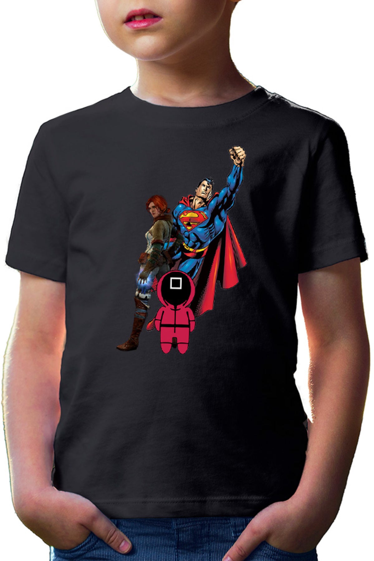 Tricou copii Squid Game Superman Witcher Triss Superpowers