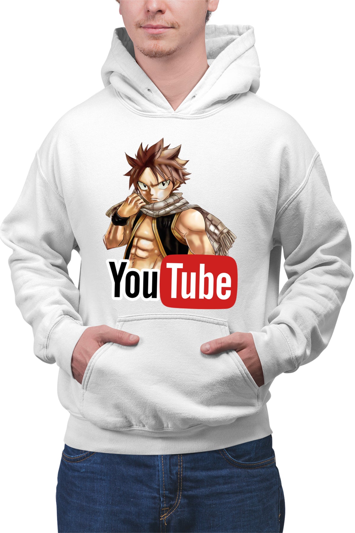 Hanorac barbati Fairy Tail Youtube Creator Duplo Natsu