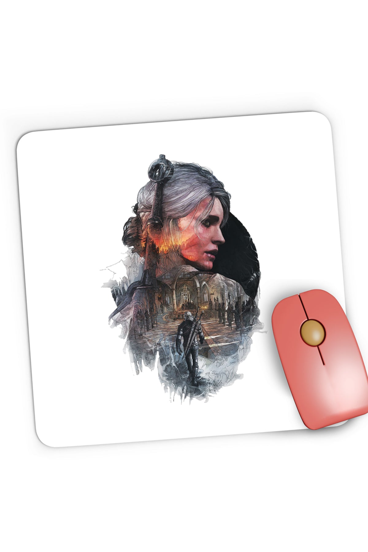 Mousepad Gaming The Witcher Wild Hunt Monster Slayer Steam, 21x19 cm
