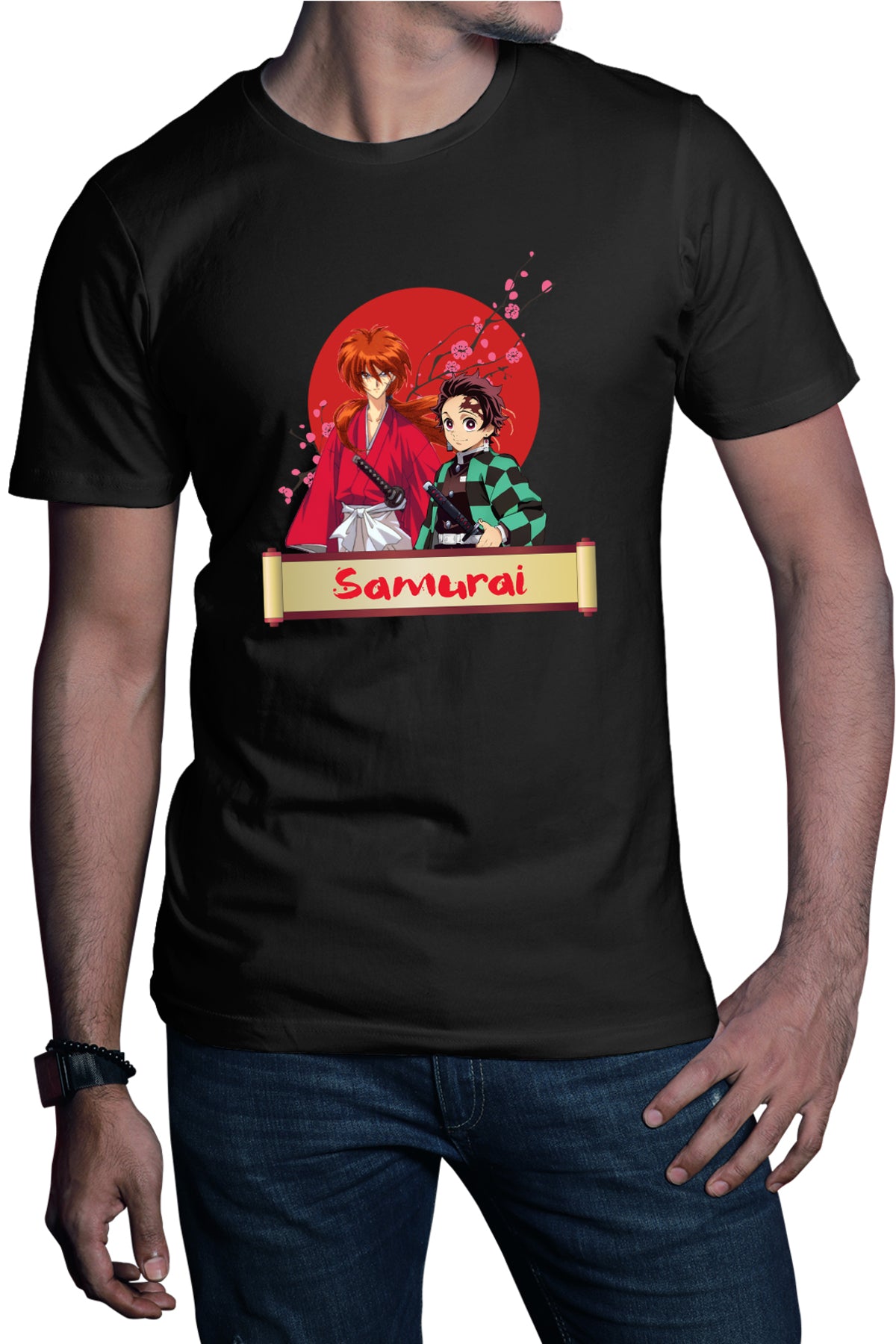 Tricou barbati Rurouni Kenshin Samurai Duo Kenshin Tajirou