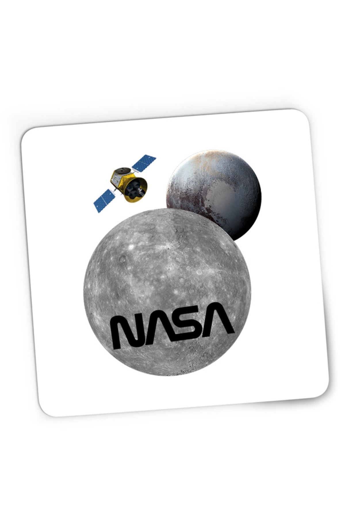 Mousepad Gaming NASA Moon Pluto Space Ship, 21x19 cm