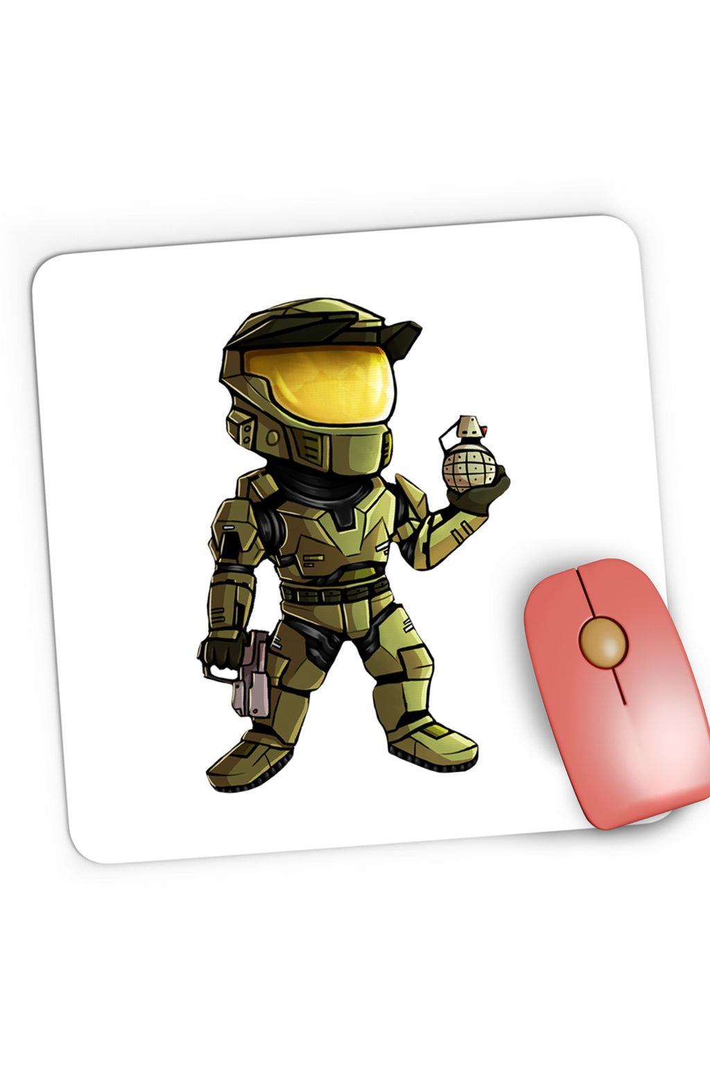 Mousepad Gaming Halo Grenade Combat Soldat Video Game, 21x19 cm