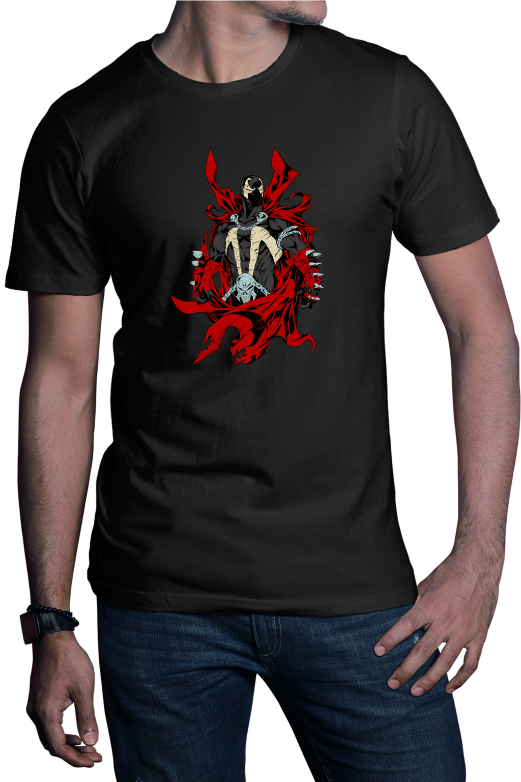 Tricou barbati Spawn Cartoon Born To Be Hero Rebel