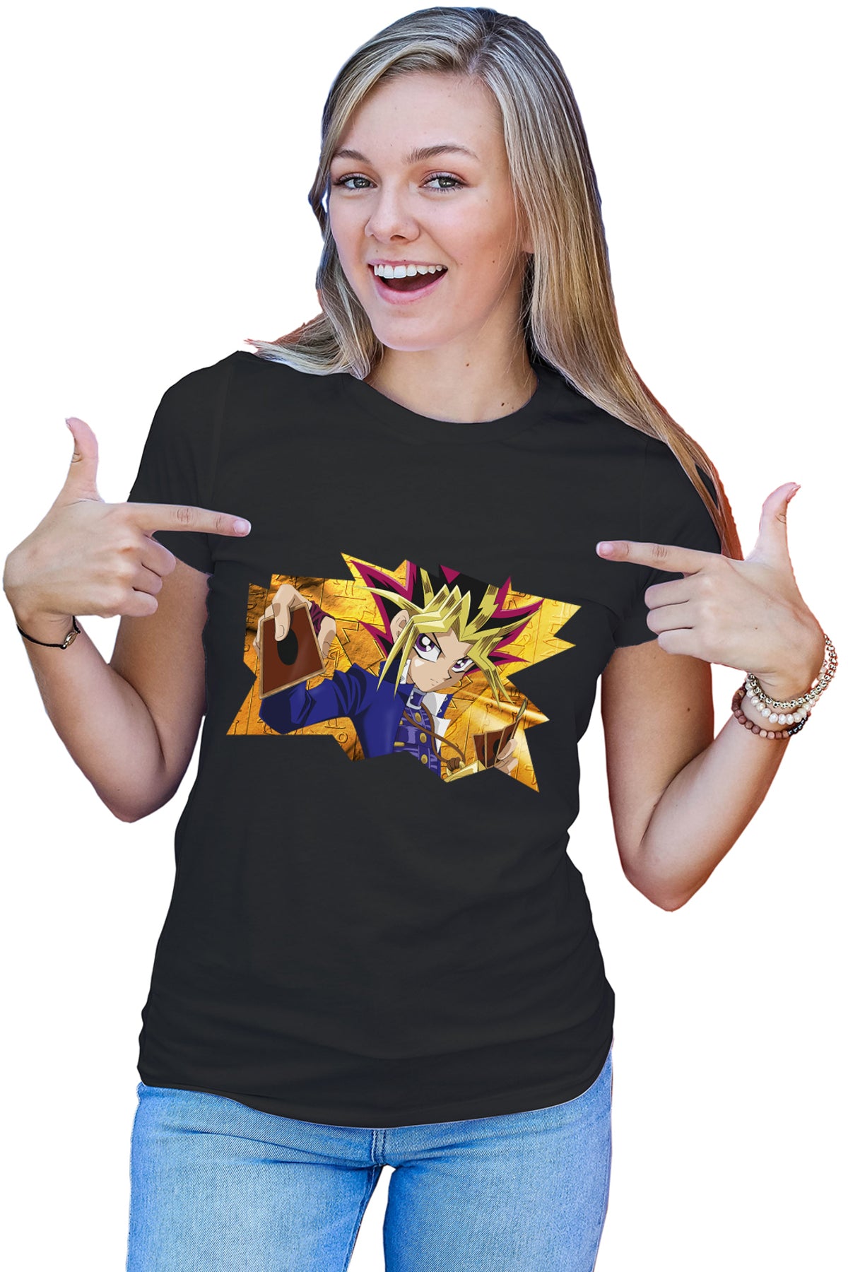 Tricou dama Yu-Gi-Oh! Card Yugi Mutou Anime Kazuki Takahashi