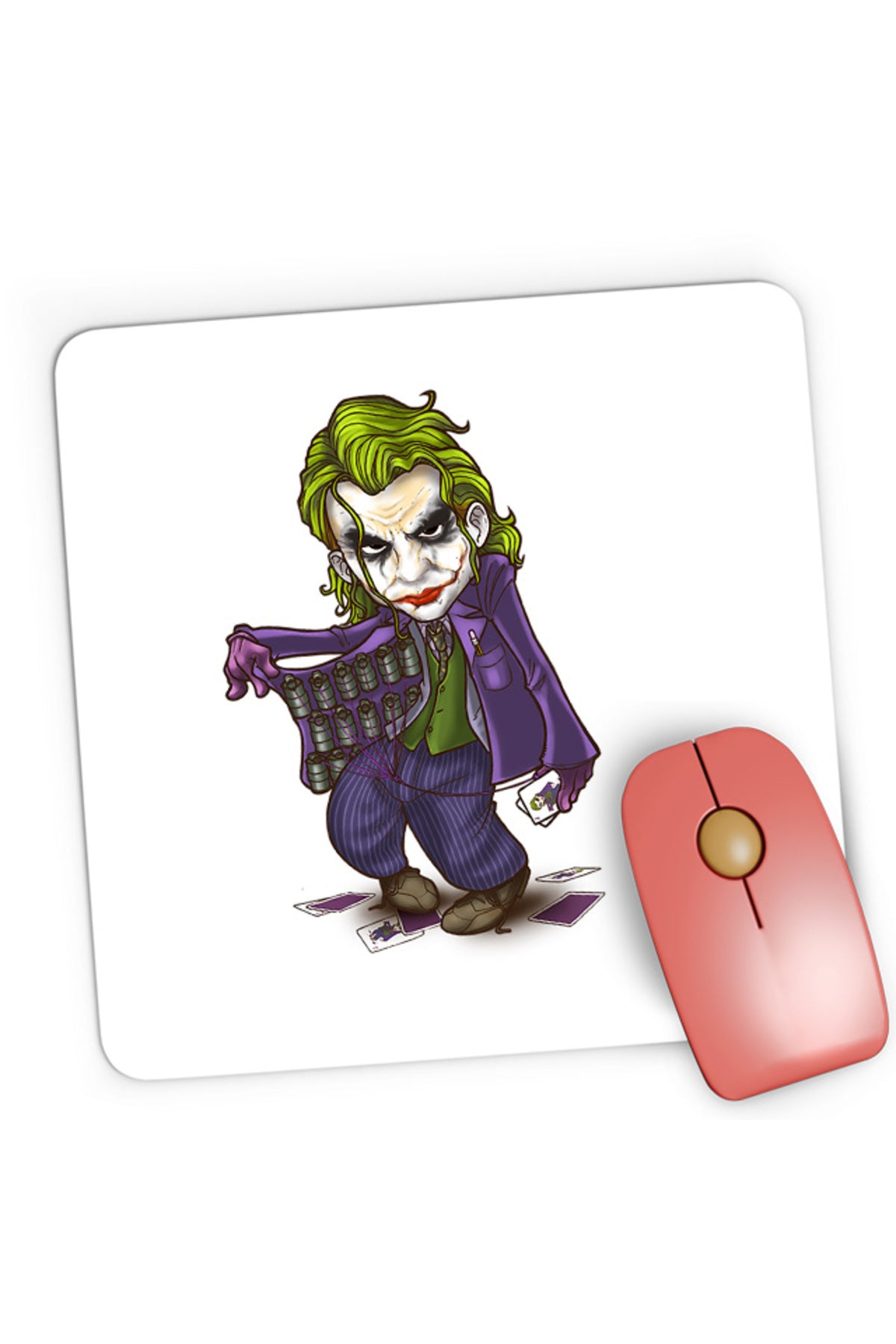 Mousepad Gaming Joker Ace Cards Chibi Cool, 21x19 cm