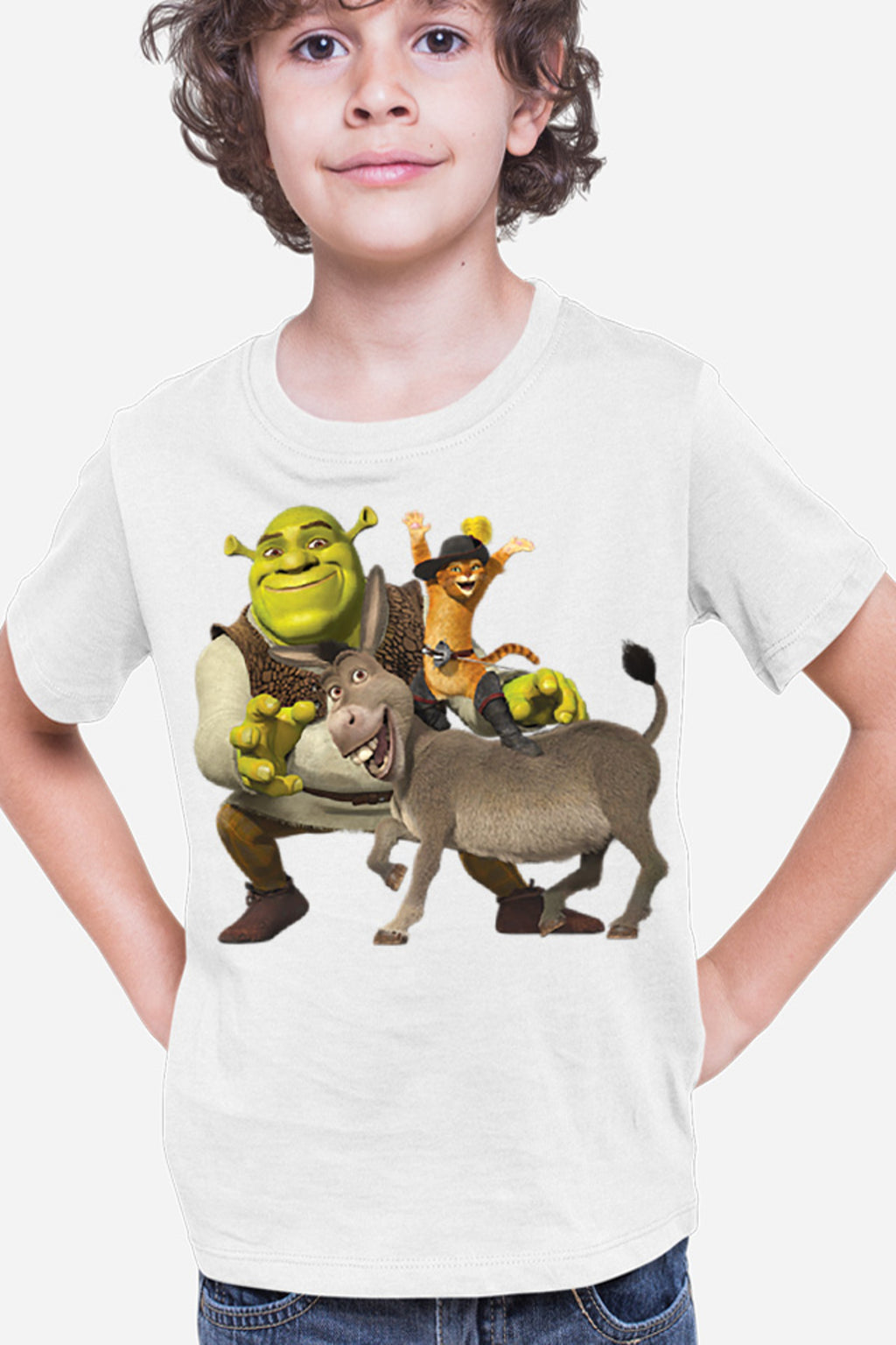 Tricou copii Shrek Donkey Puss In The Boots Story