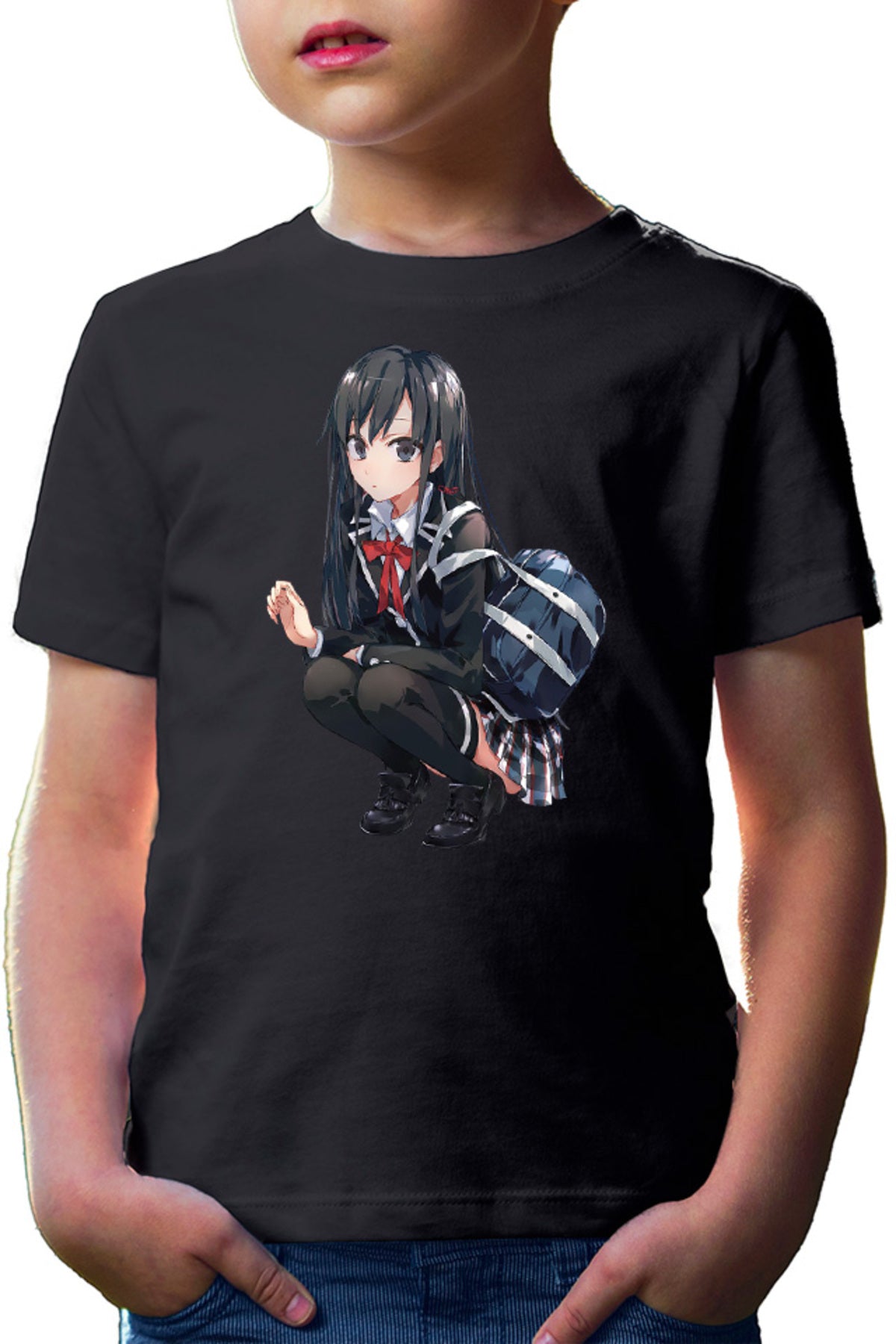 Tricou copii OreGairu Yukino Yukinoshita Snow Panda School Girl
