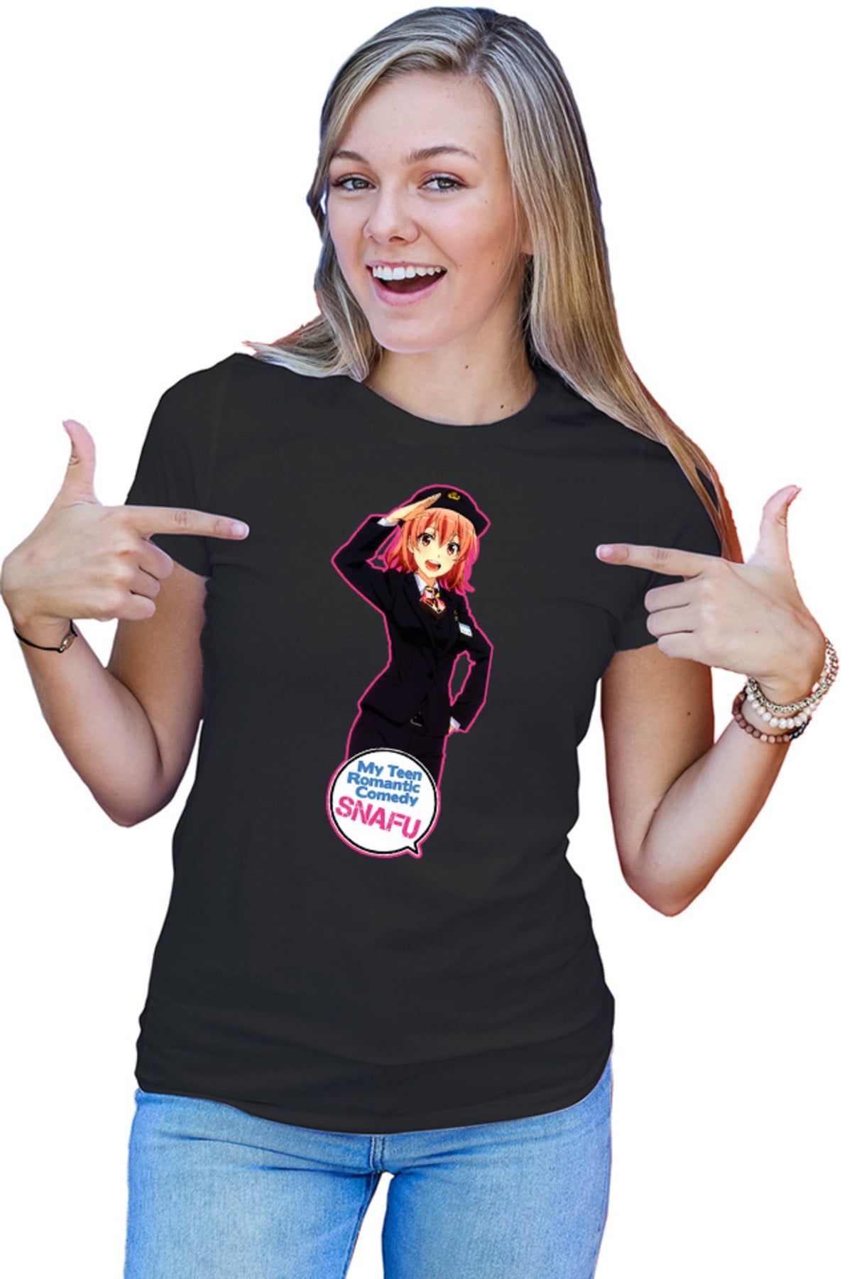 Tricou dama OreGairu Yui Police School Club Slice of Life