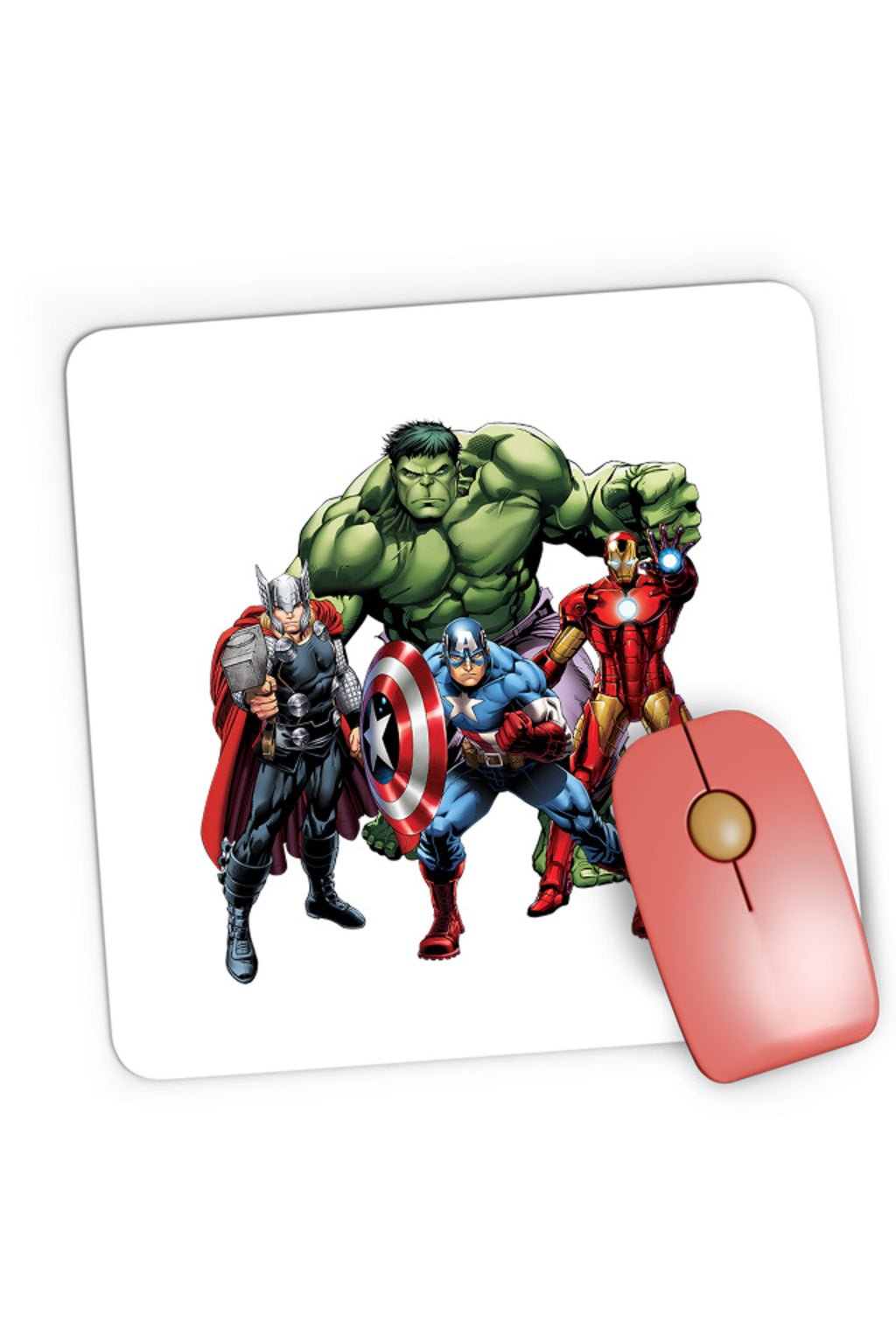 Mousepad Gaming Thor Hulk Ironman Captain America Cool Pose Animation, 21x19 cm