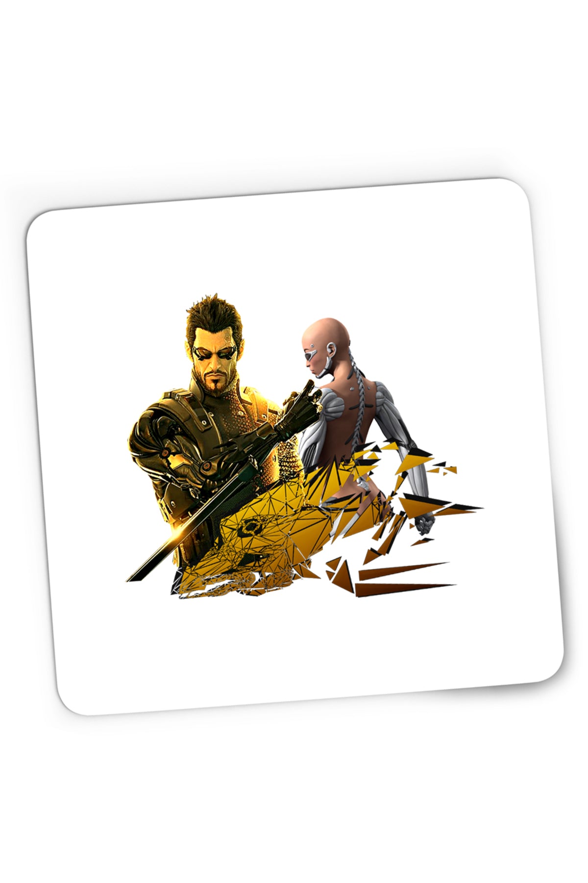 Mousepad Gaming Deus Ex Cyborg Human Revolution Video Game, 21x19 cm