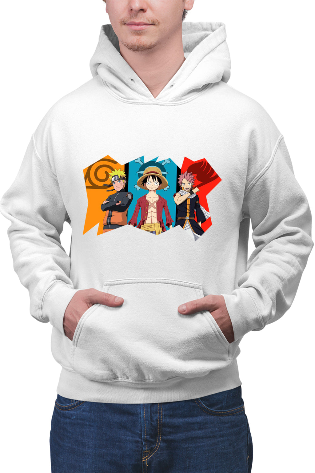 Hanorac barbati Fairy Tail Naruto One Piece Best Guild Anime
