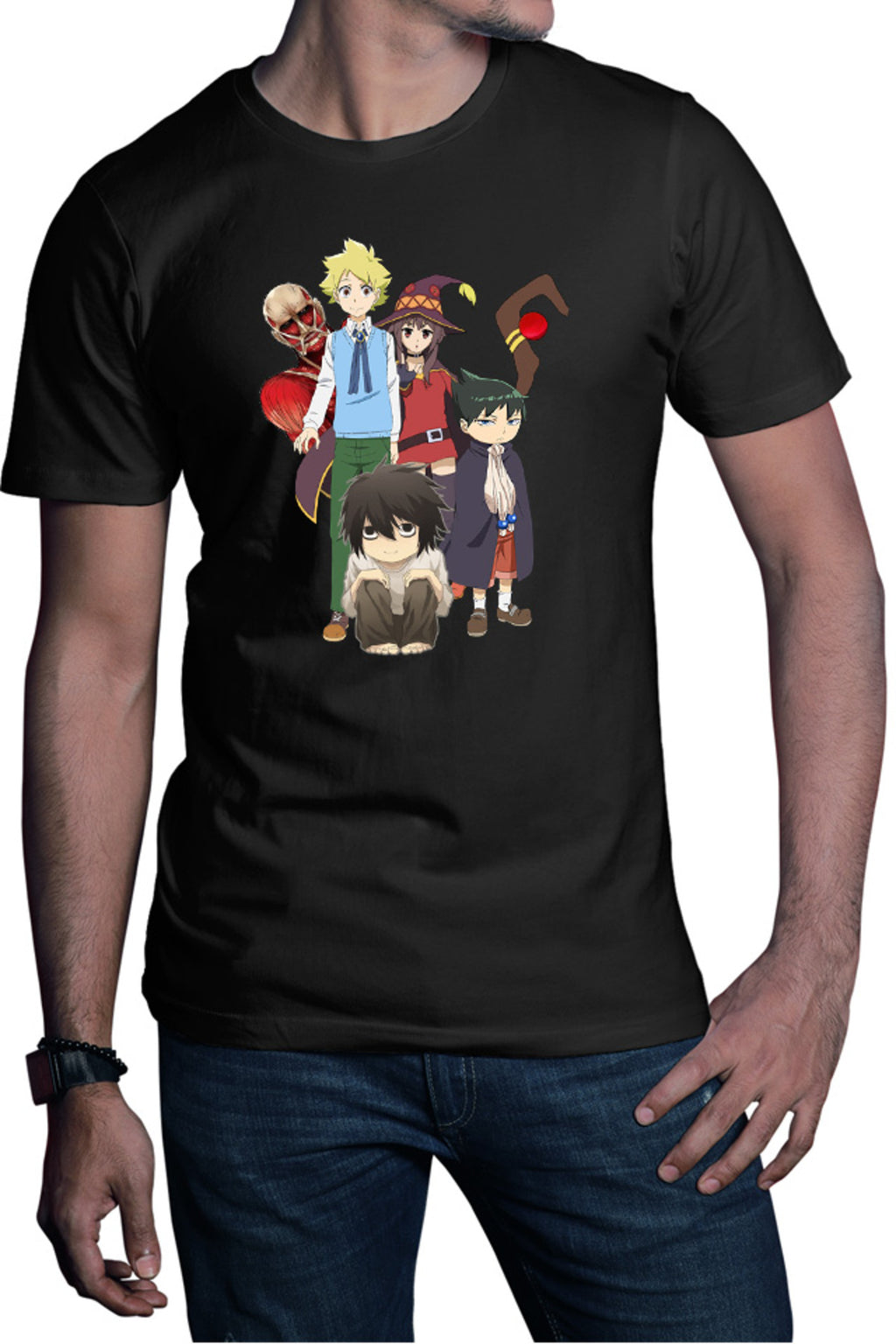 Tricou barbati Muhyo Roji Taro AOT Collosal Titan Konosuba Megumi Death Note