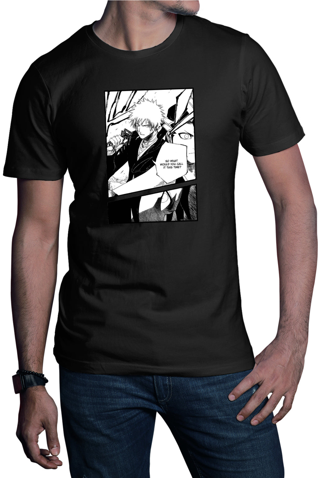 Tricou barbati Bleach Manga Panel Scene Soul Reaper