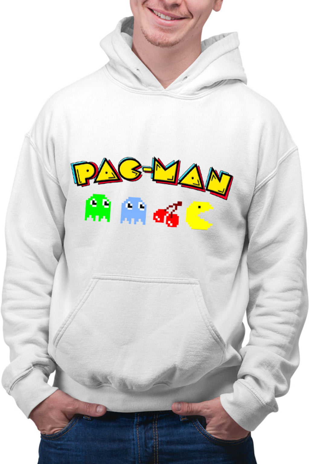 Hanorac barbati Pac Man Arena Game Pixels Vintage