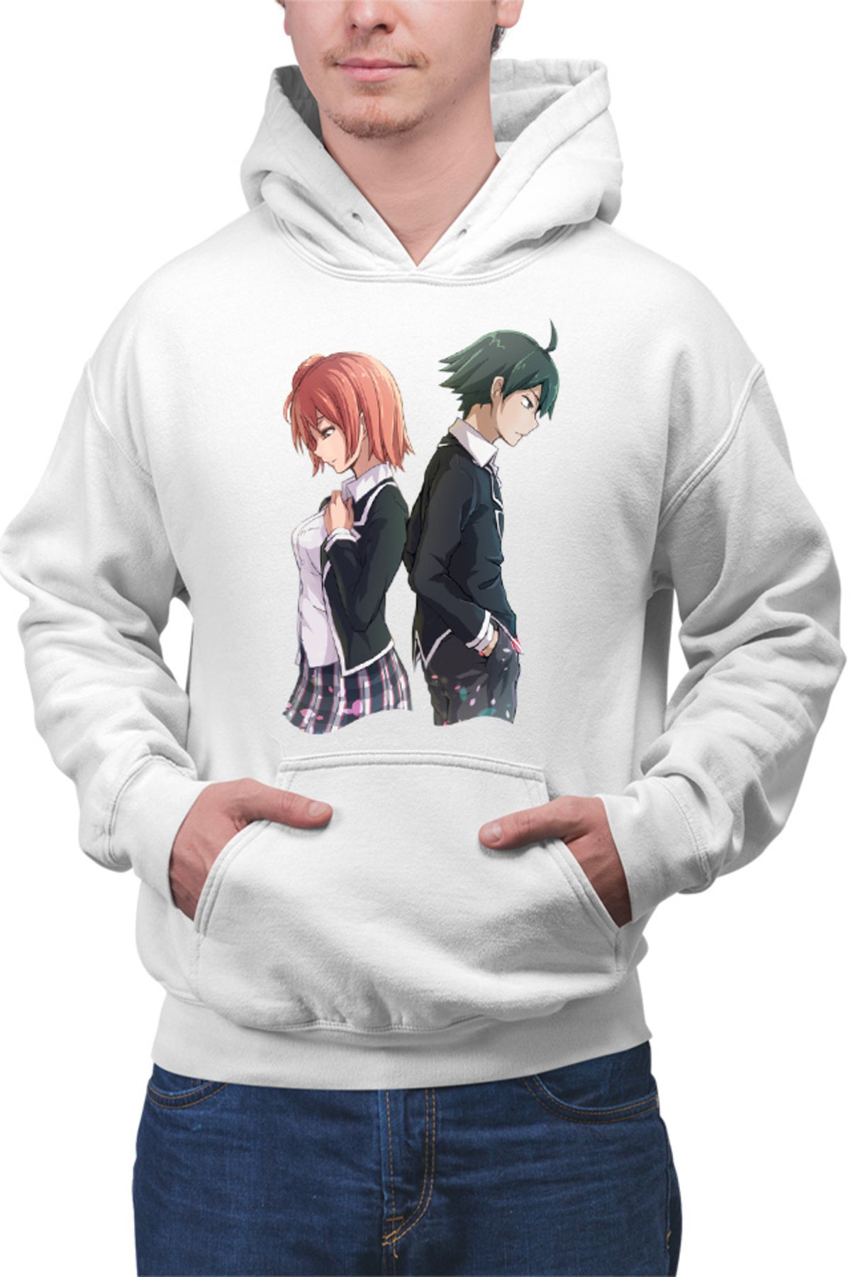 Hanorac barbati OreGairu Hikigaya Yuigahama Yui Schoolmates Friends