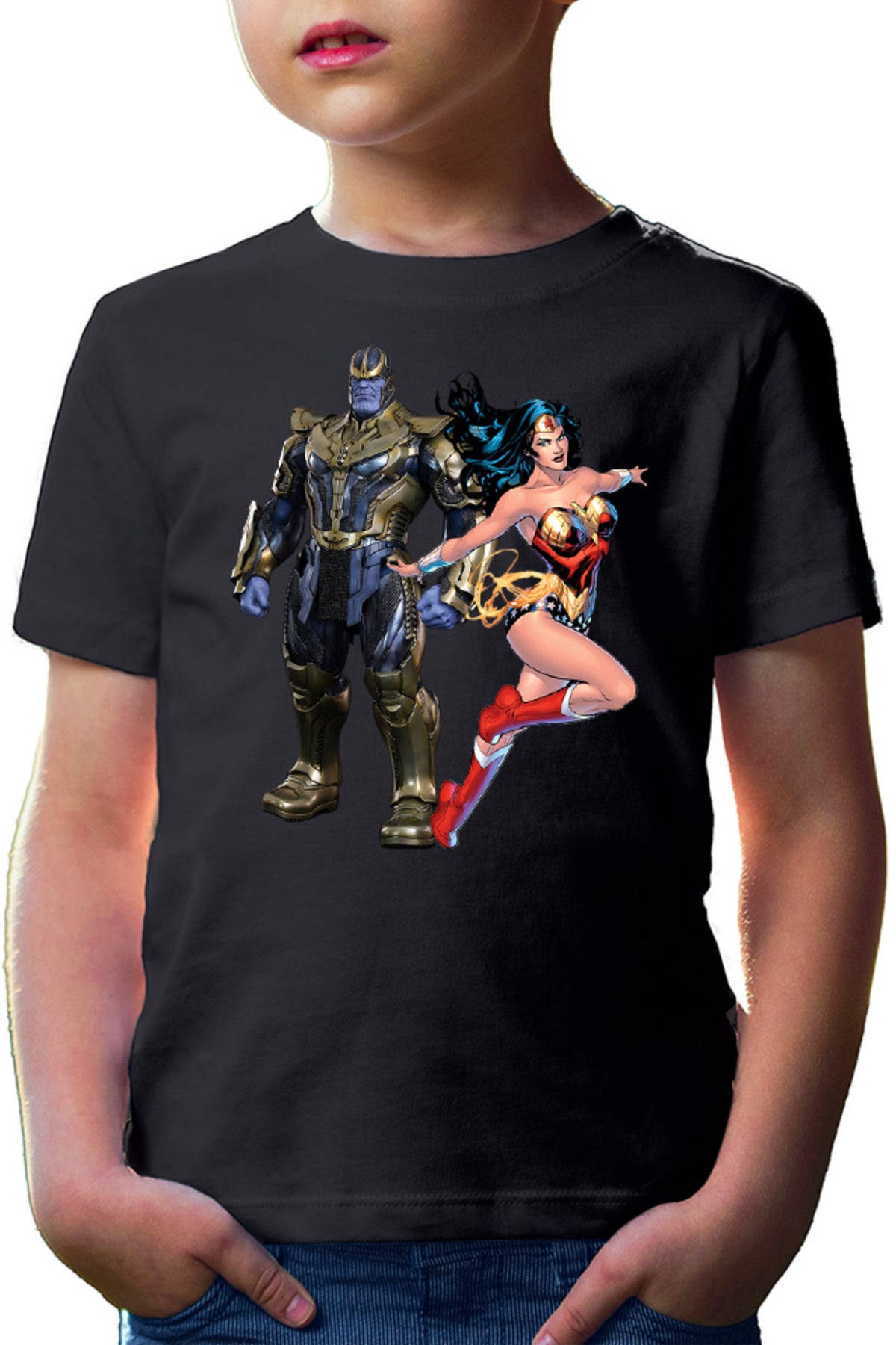 Tricou copii Thanos Wonder Woman Hero Villian Star