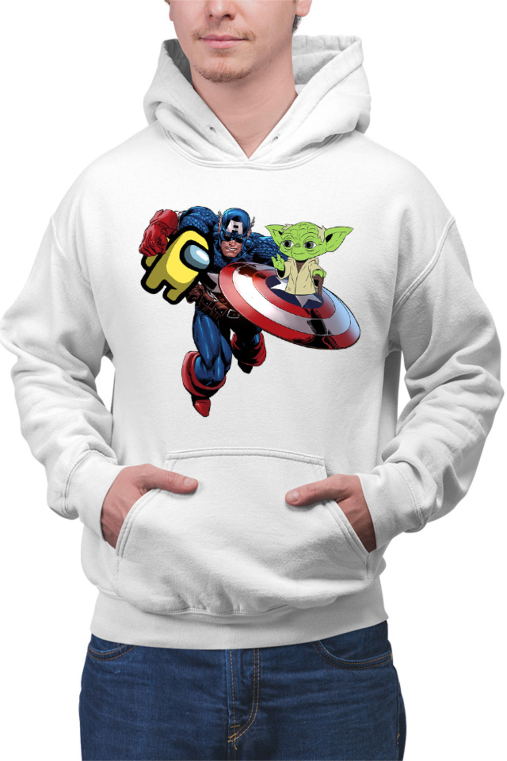 Hanorac barbati Captain America Among Us Suspicious Star Wars Yoda Master