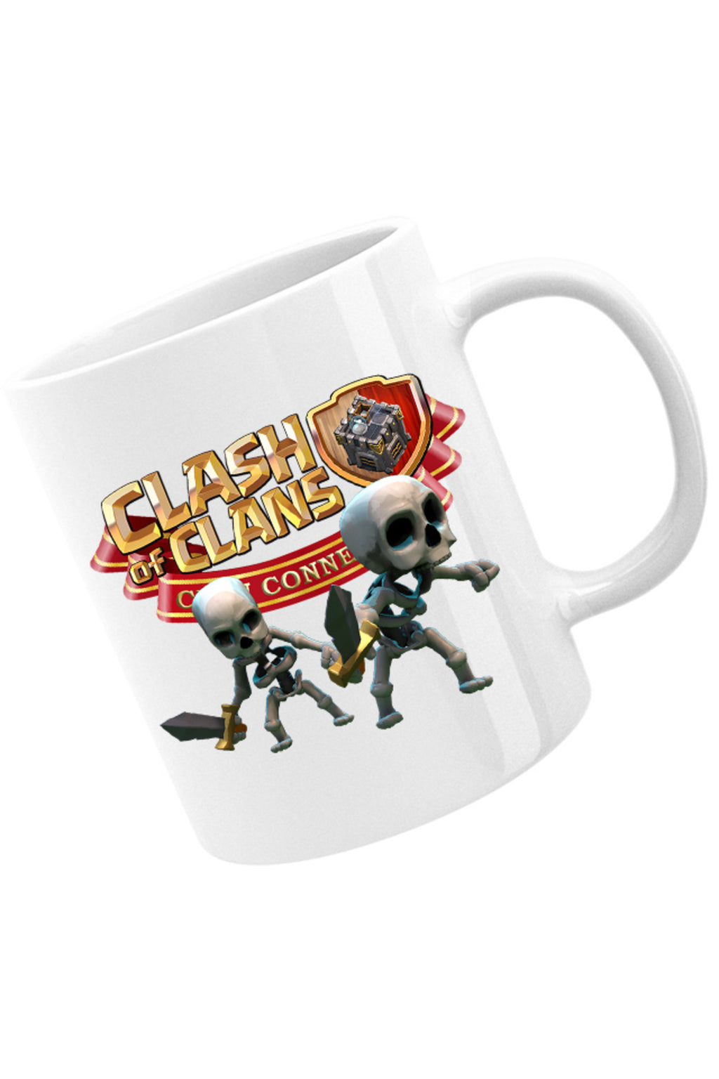 Cana Clash of Clans Skeletons Team Tank Sword Fighters Logo, alba, 330 ml