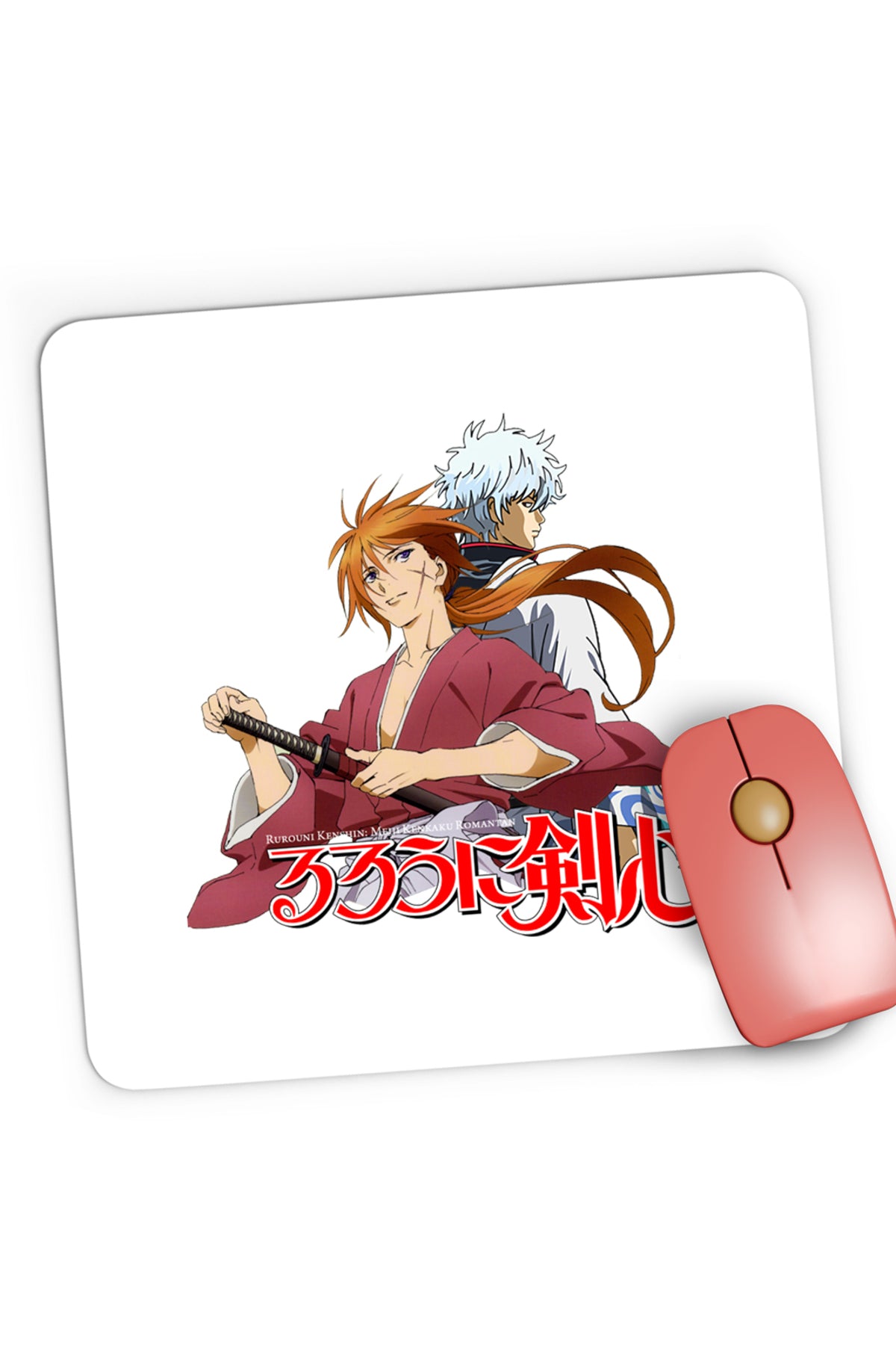 Mousepad Gaming Rurouni Kenshin Gintoki Kenshin Back, 21x19 cm