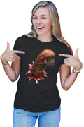 Tricou dama Predator Alien Baby Red Monster Terminator