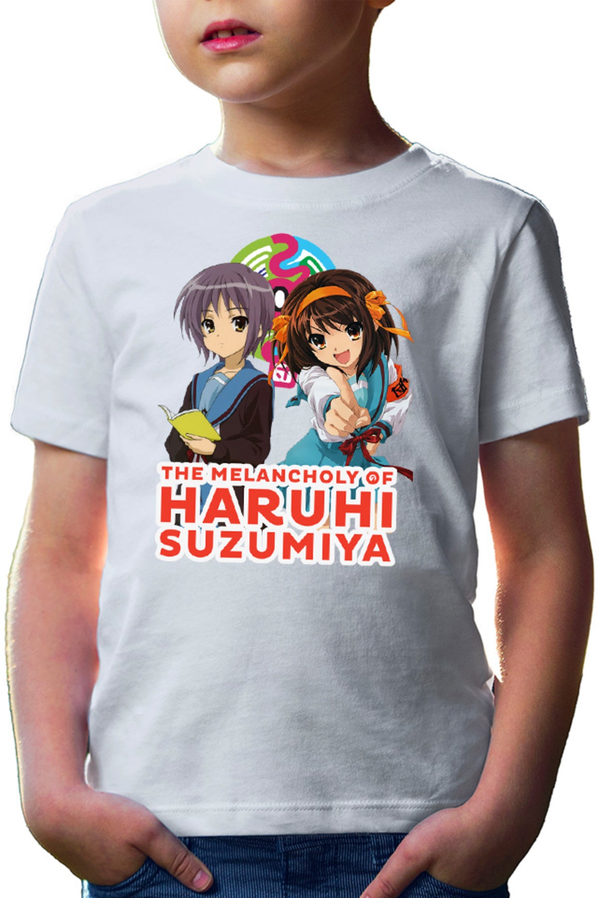 Tricou copii Haruhi Suzumiya Yuki Book Read Sci-fi Cosplay Costume