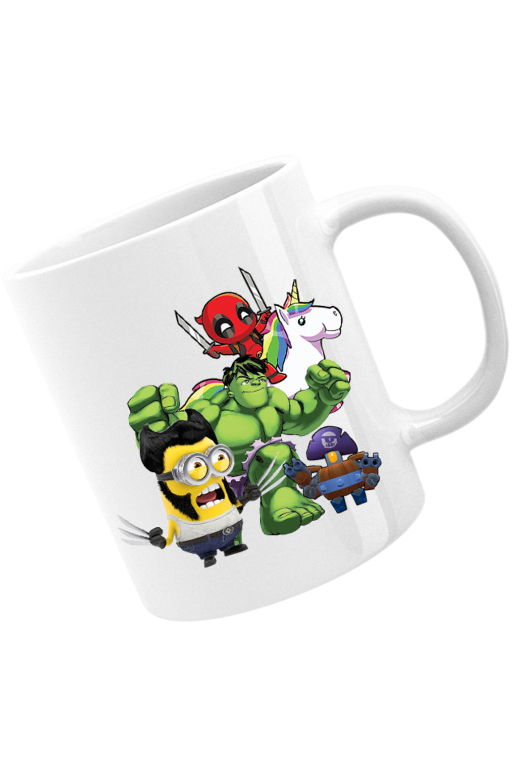 Cana Wolverine Minions Hulk Brawl Stars Deadpool, alba, 330 ml