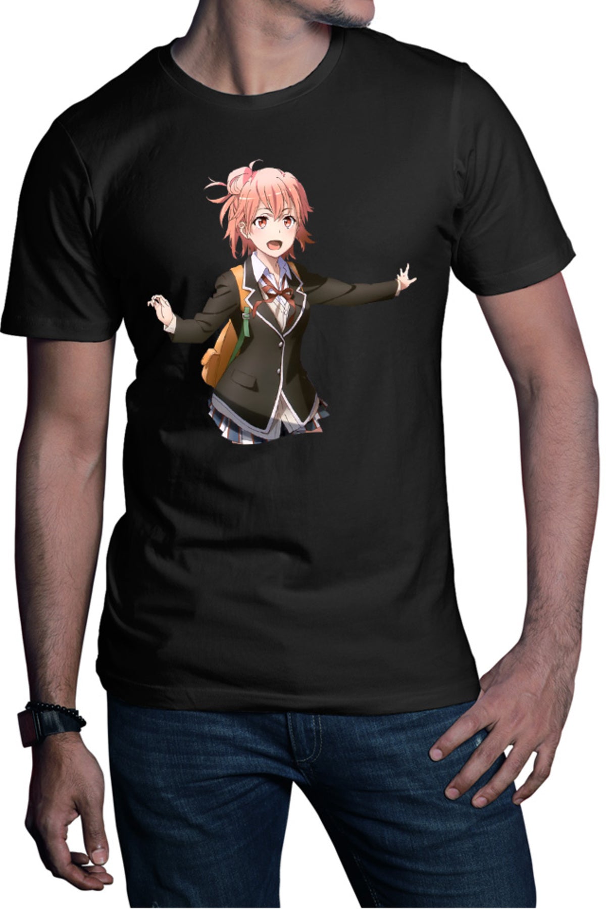 Tricou barbati OreGairu Yui Playfull Tsundere Weeb Animation