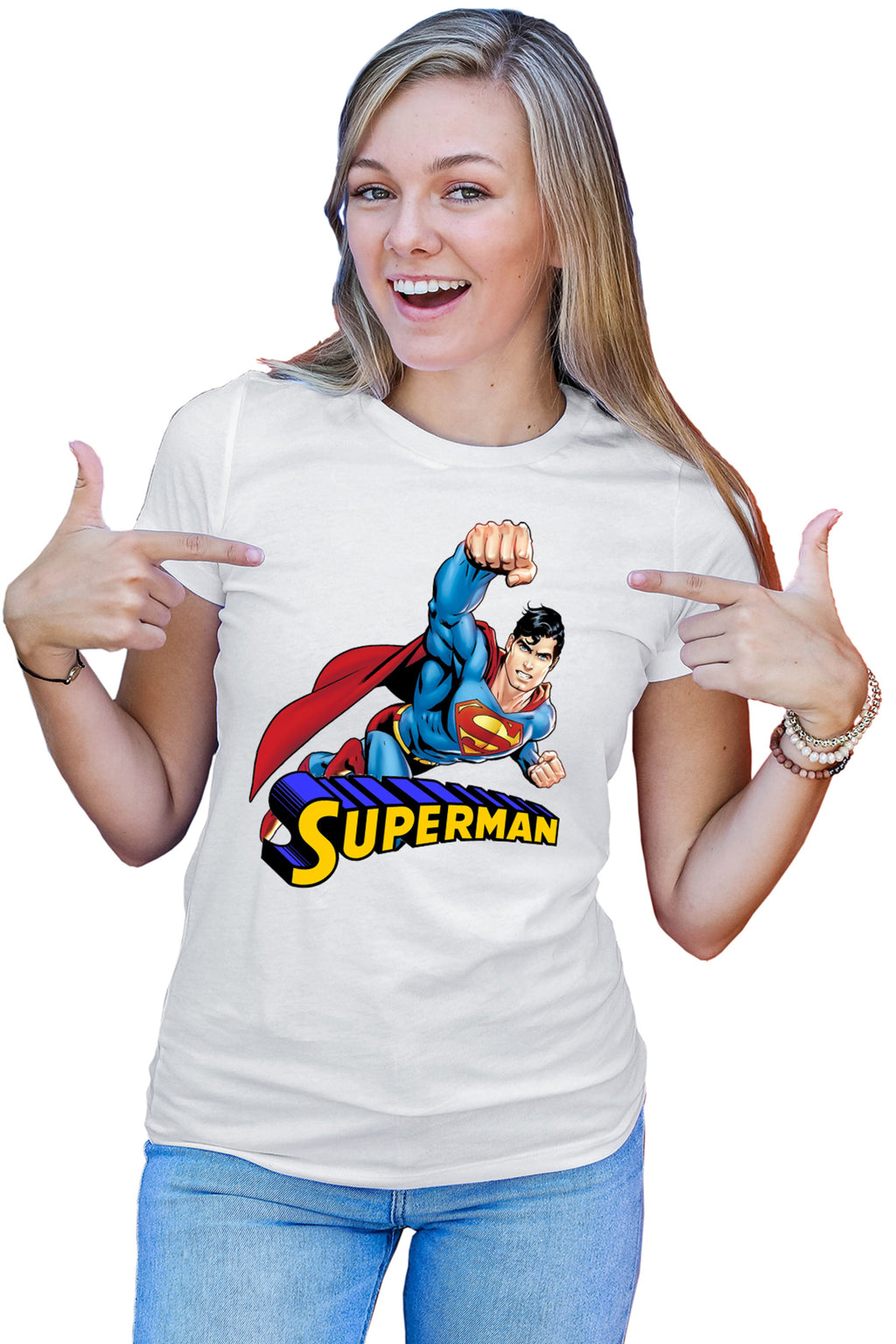 Tricou dama Superman Men of Steel Revine Desen