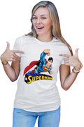 Tricou dama Superman Men of Steel Revine Desen