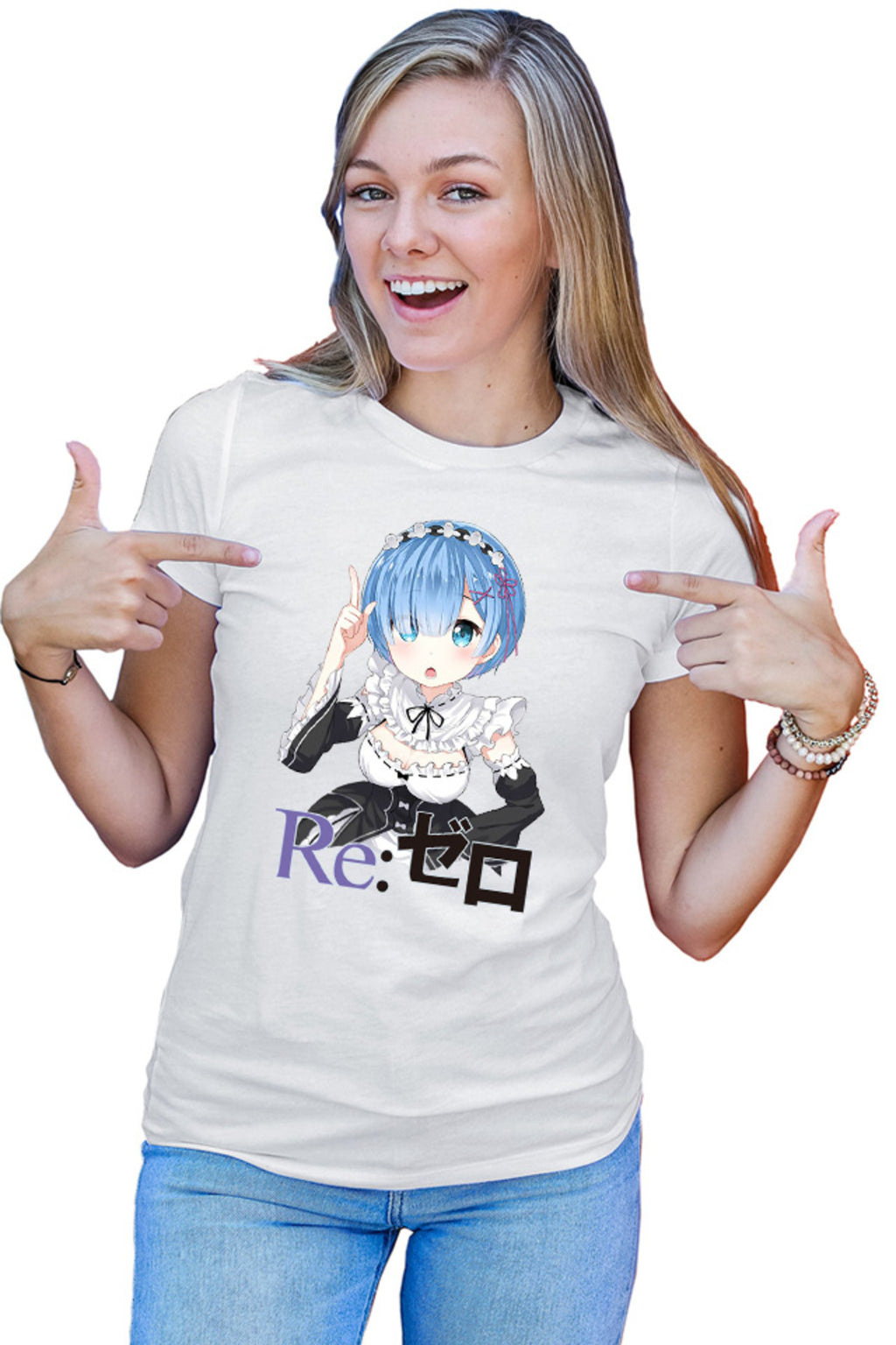 Tricou dama Re Zero REM Doki Doki Best Waifu Demon