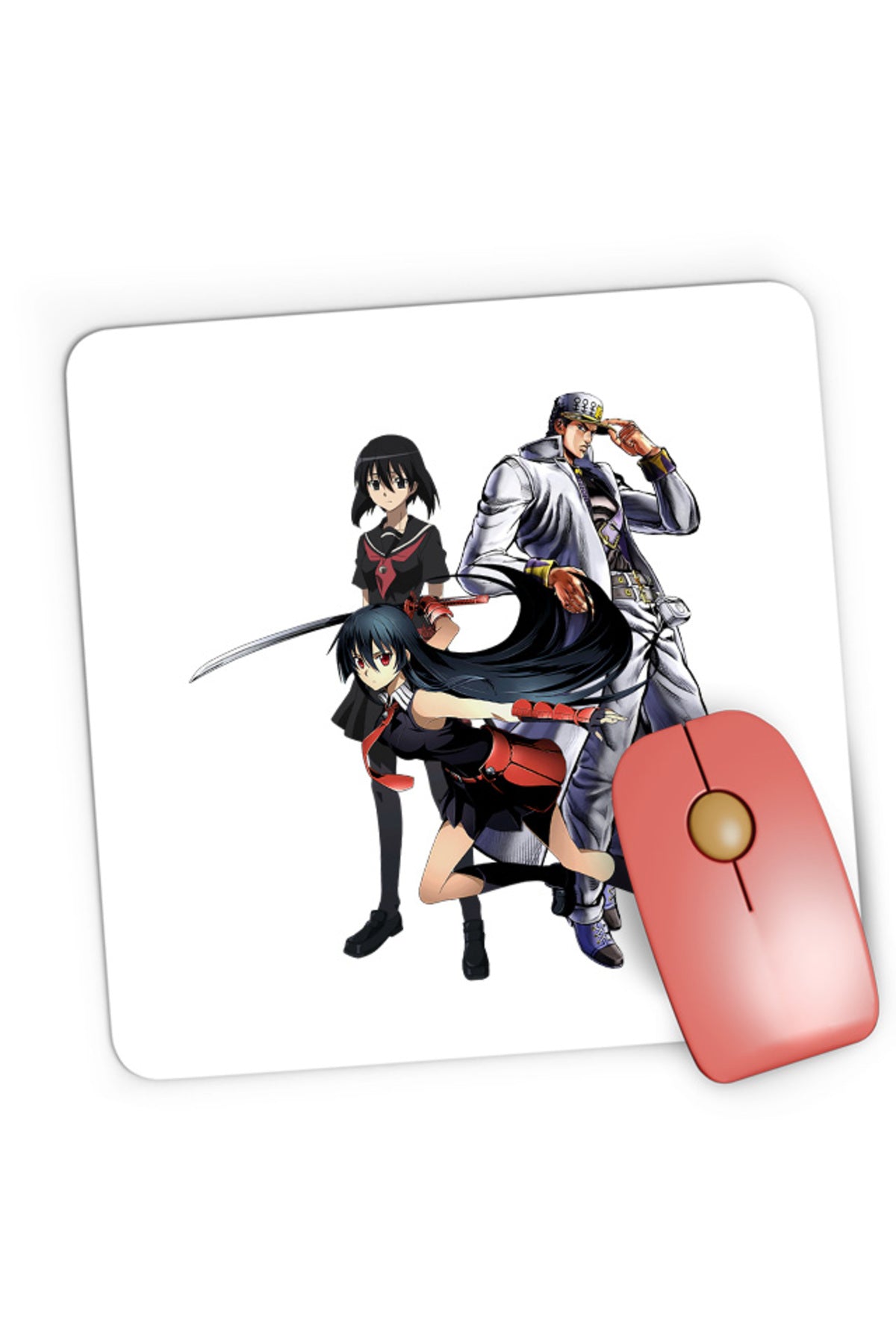 Mousepad Gaming Akame ga Kill Kurome Jotaro Jojo's Bizarre Super Power Family, 21x19 cm