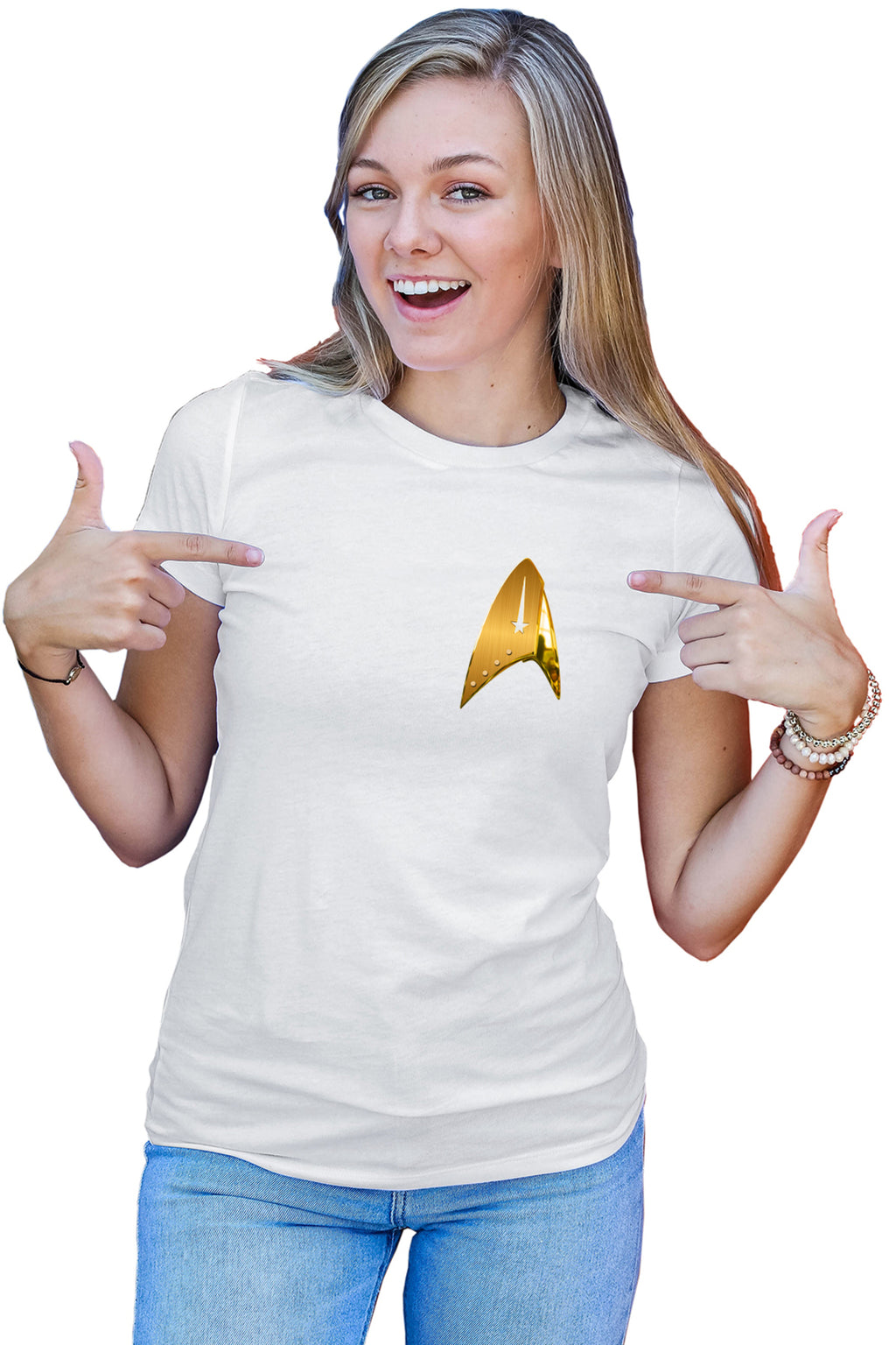 Tricou dama Star Trek Comunicator Badge Teleport