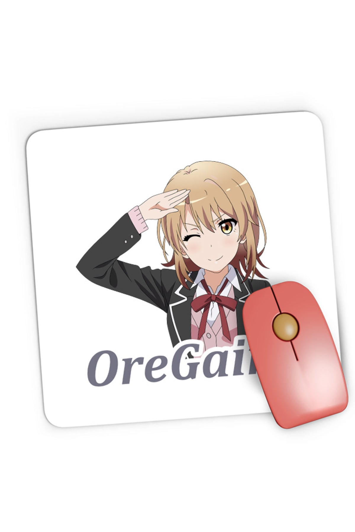 Mousepad Gaming OreGairu School Watari Wataru Mangaka Art, 21x19 cm