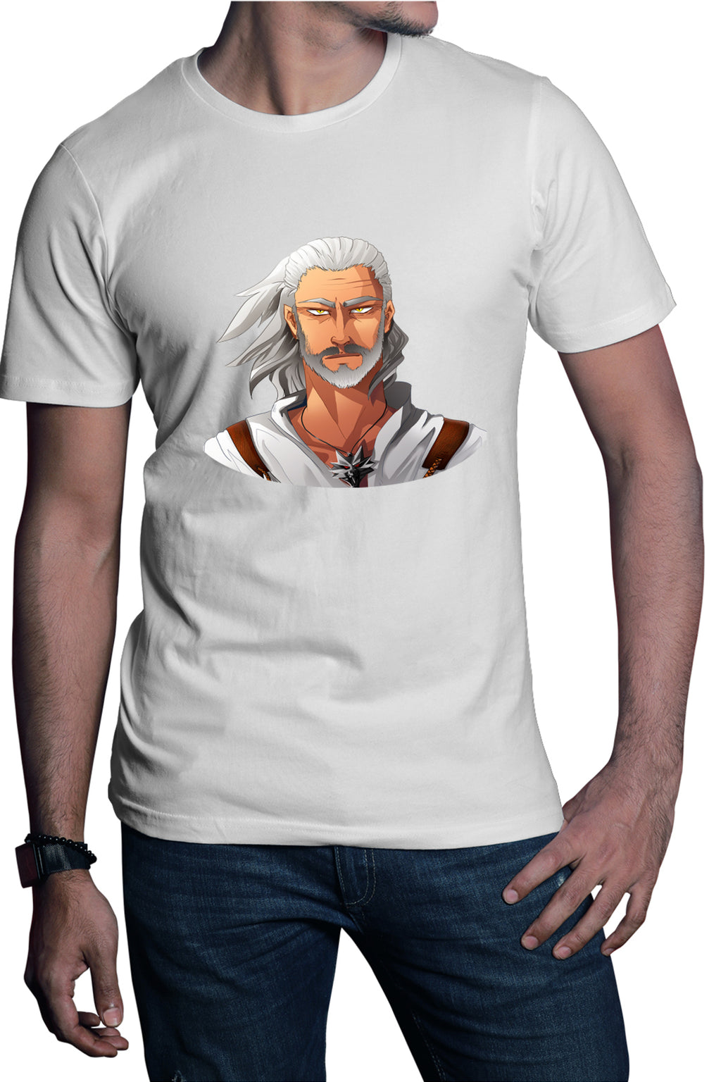 Tricou barbati The Witcher Geralt of Rivia Minecraft Tlaucher