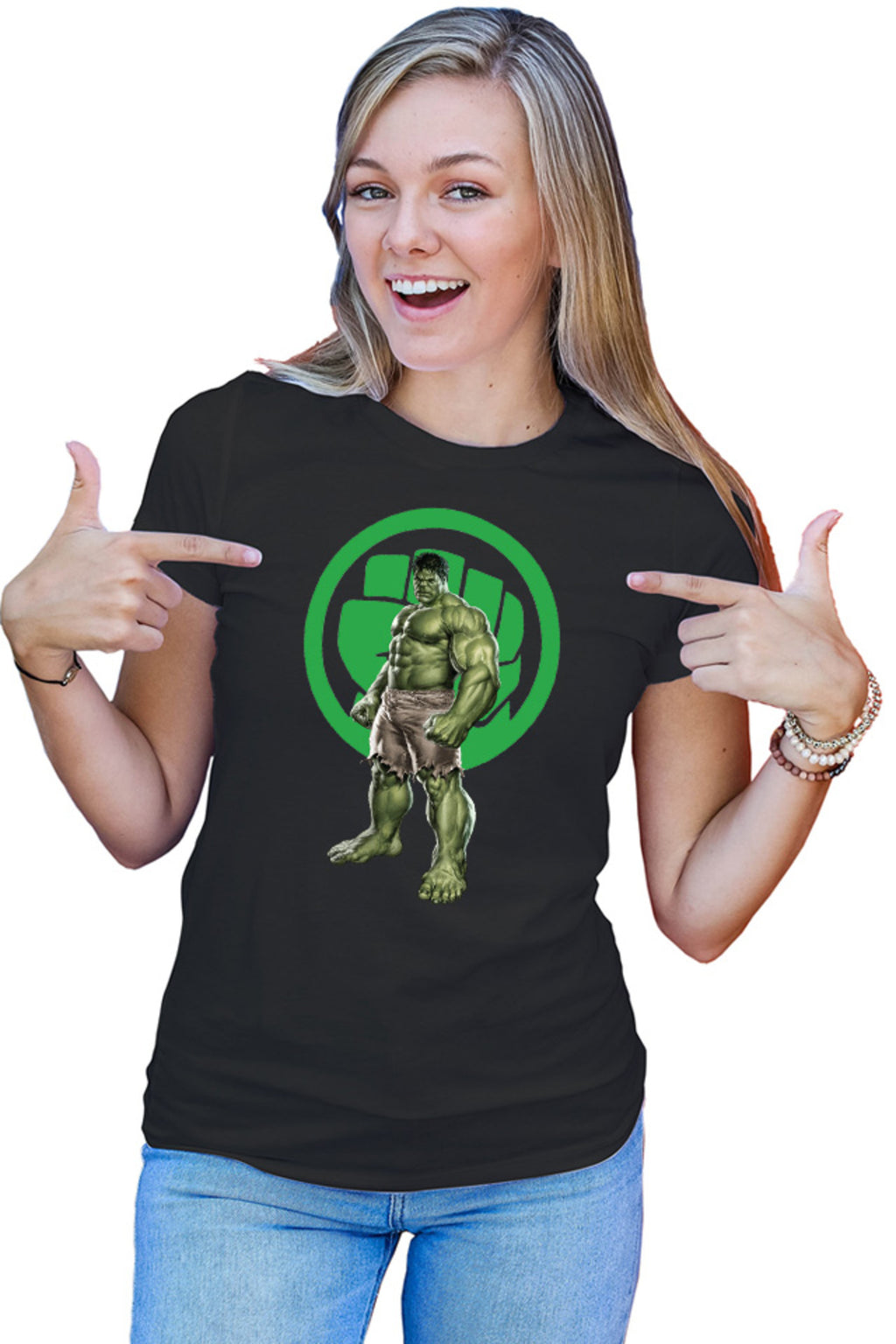 Tricou dama Hulk The Incredible Muscle Big Power Marvel