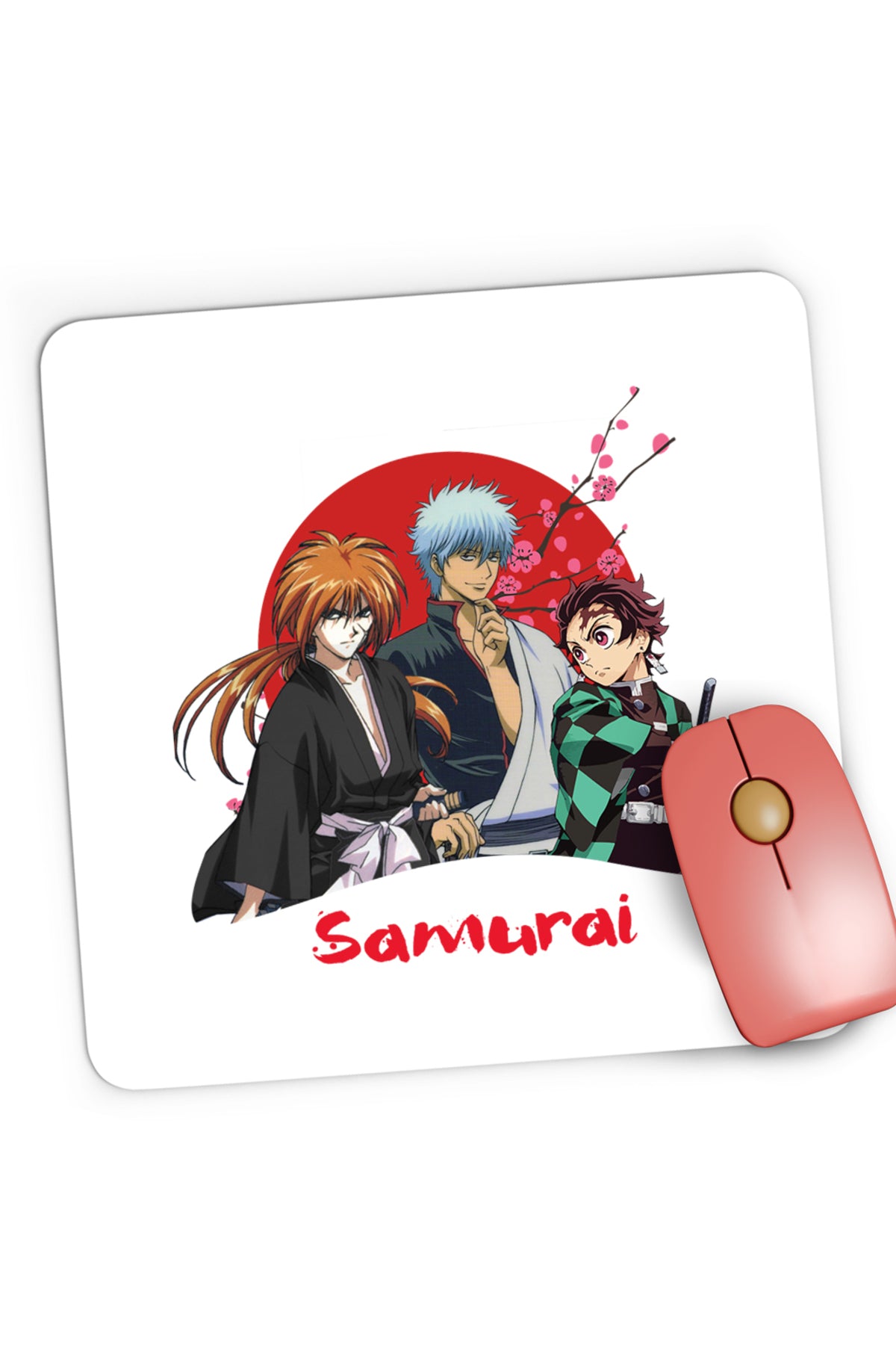 Mousepad Gaming Rurouni Kenshin Samurai Trio Text Sepuku, 21x19 cm