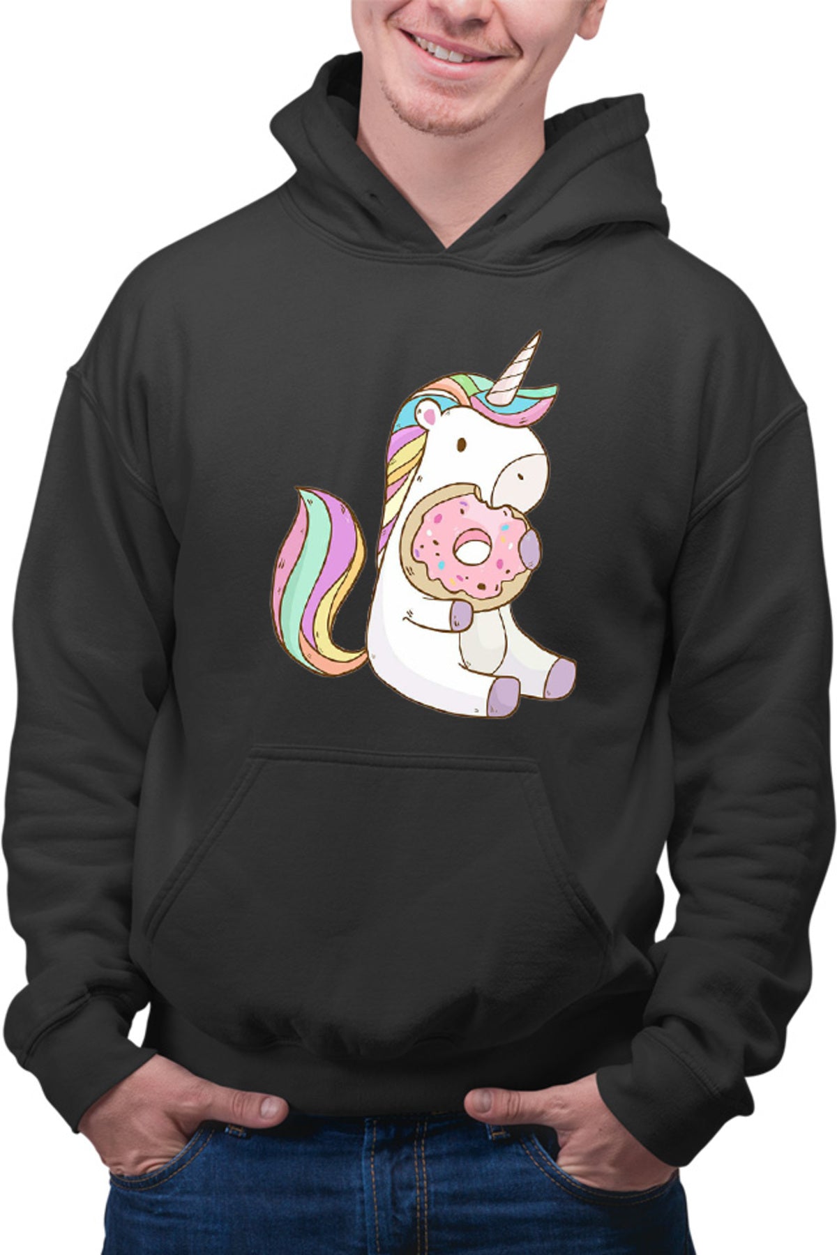 Hanorac barbati Unicorn Squad Donnut Eat Sweet