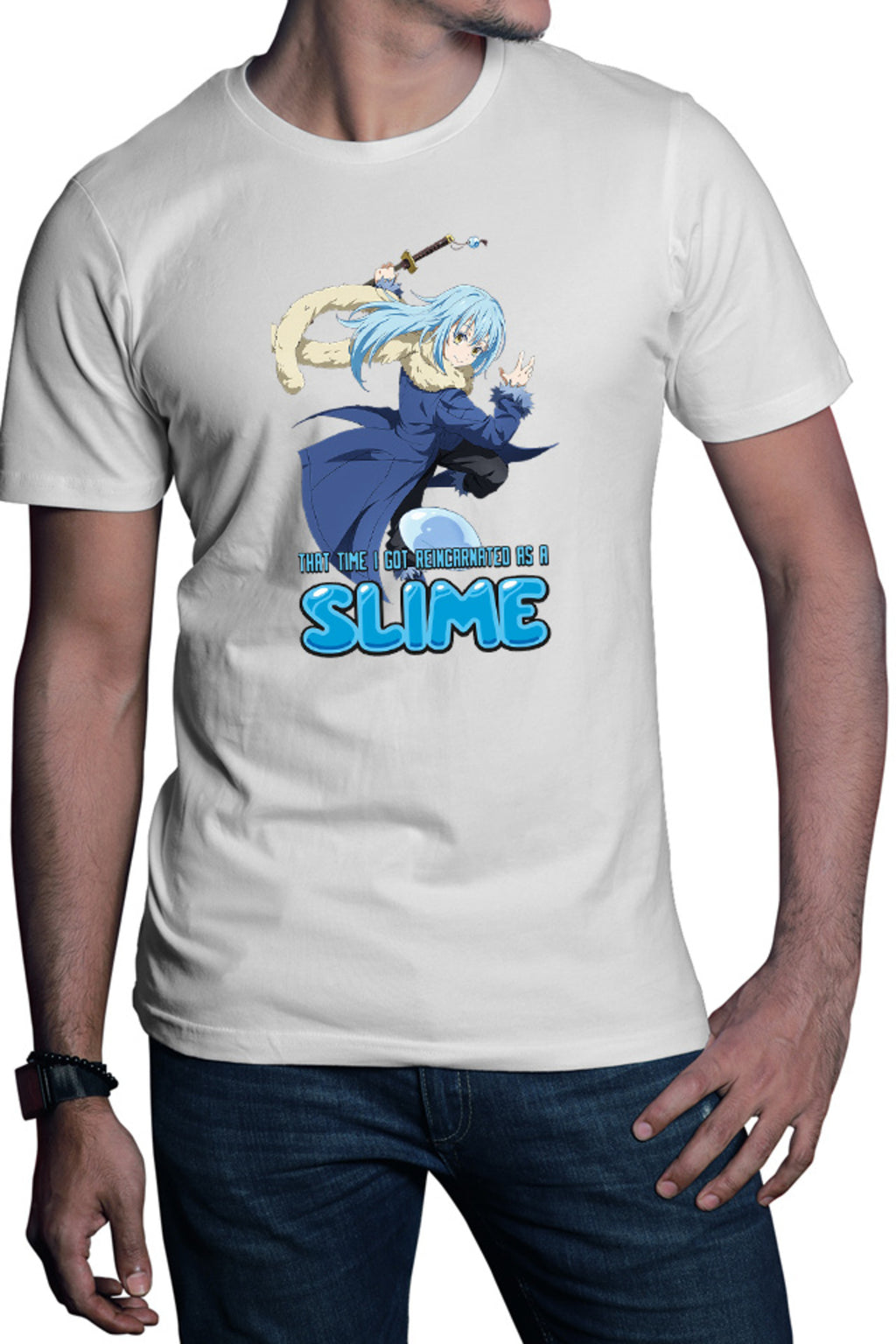 Tricou barbati TenSura Slime Isekai Rinmuru OP Overpower Strong