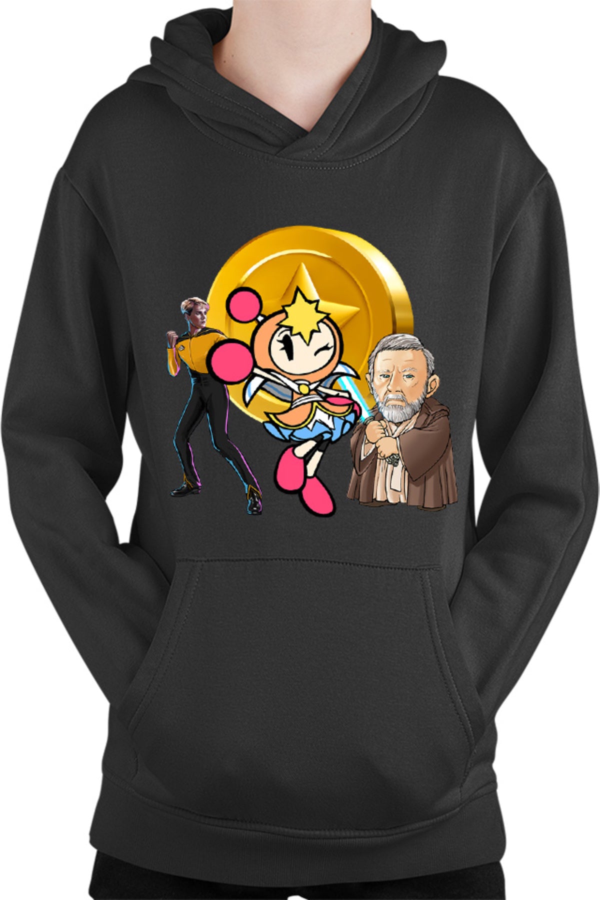Hanorac copii Bomberman Obi Kenobi Star Trek Gold