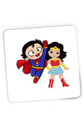 Mousepad Gaming Superman Wonder Woman Cartoon Hero Comics, 21x19 cm